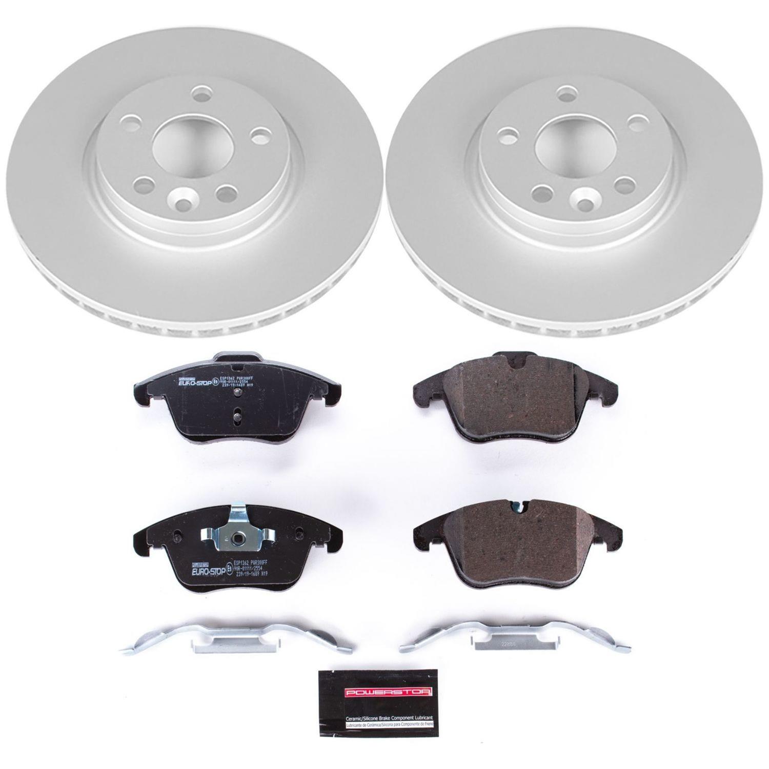 Power Stop 11-14 Volvo S60 Front & Rear Euro-Stop Brake Kit (1x psbESK5608, 1x psbESK4704) thumbnail 5