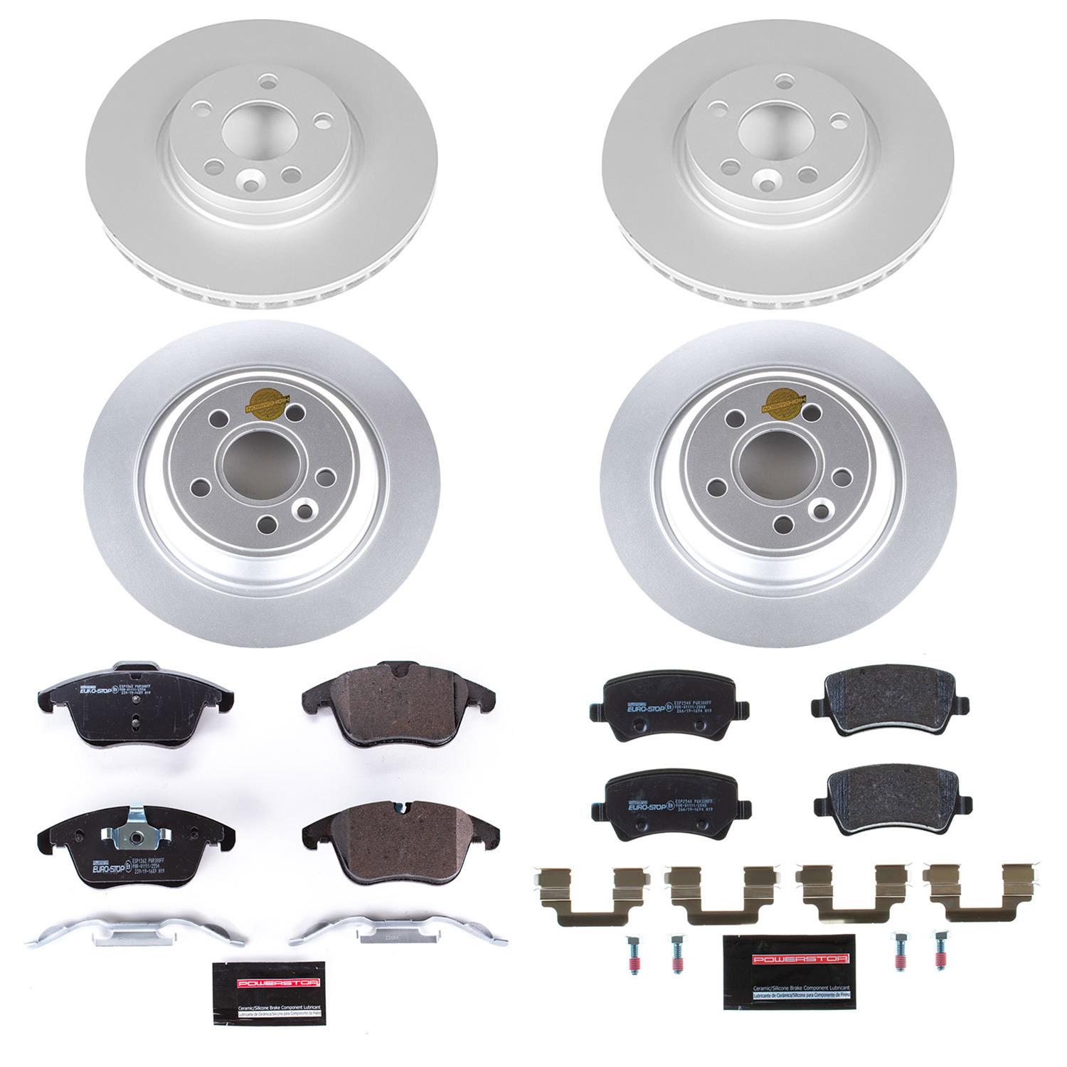 Power Stop 11-14 Volvo S60 Front & Rear Euro-Stop Brake Kit (1x psbESK5608, 1x psbESK4704) thumbnail 3
