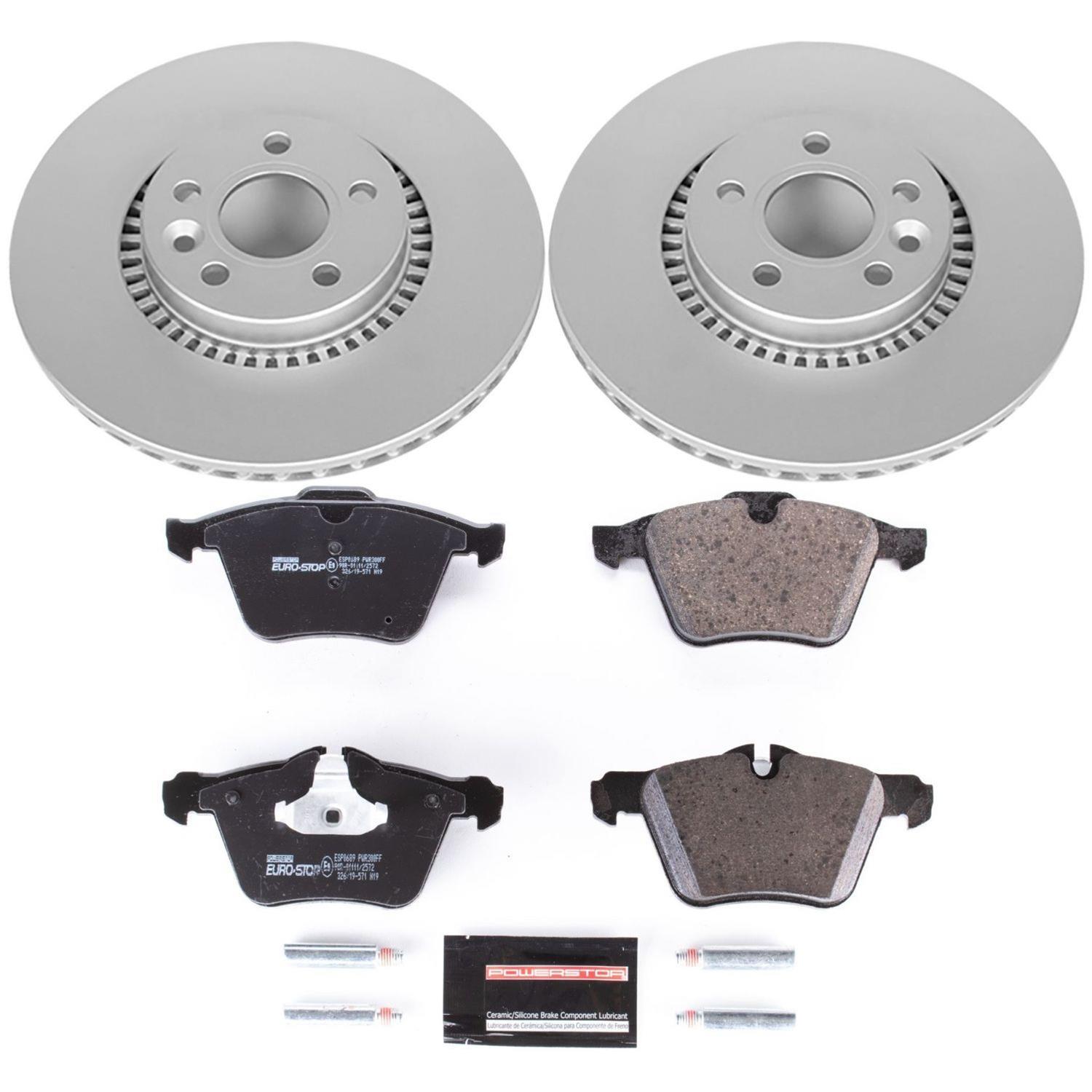 Power Stop 11-14 Volvo S60 Front & Rear Euro-Stop Brake Kit (1x psbESK5613, 1x psbESK4702) thumbnail 8