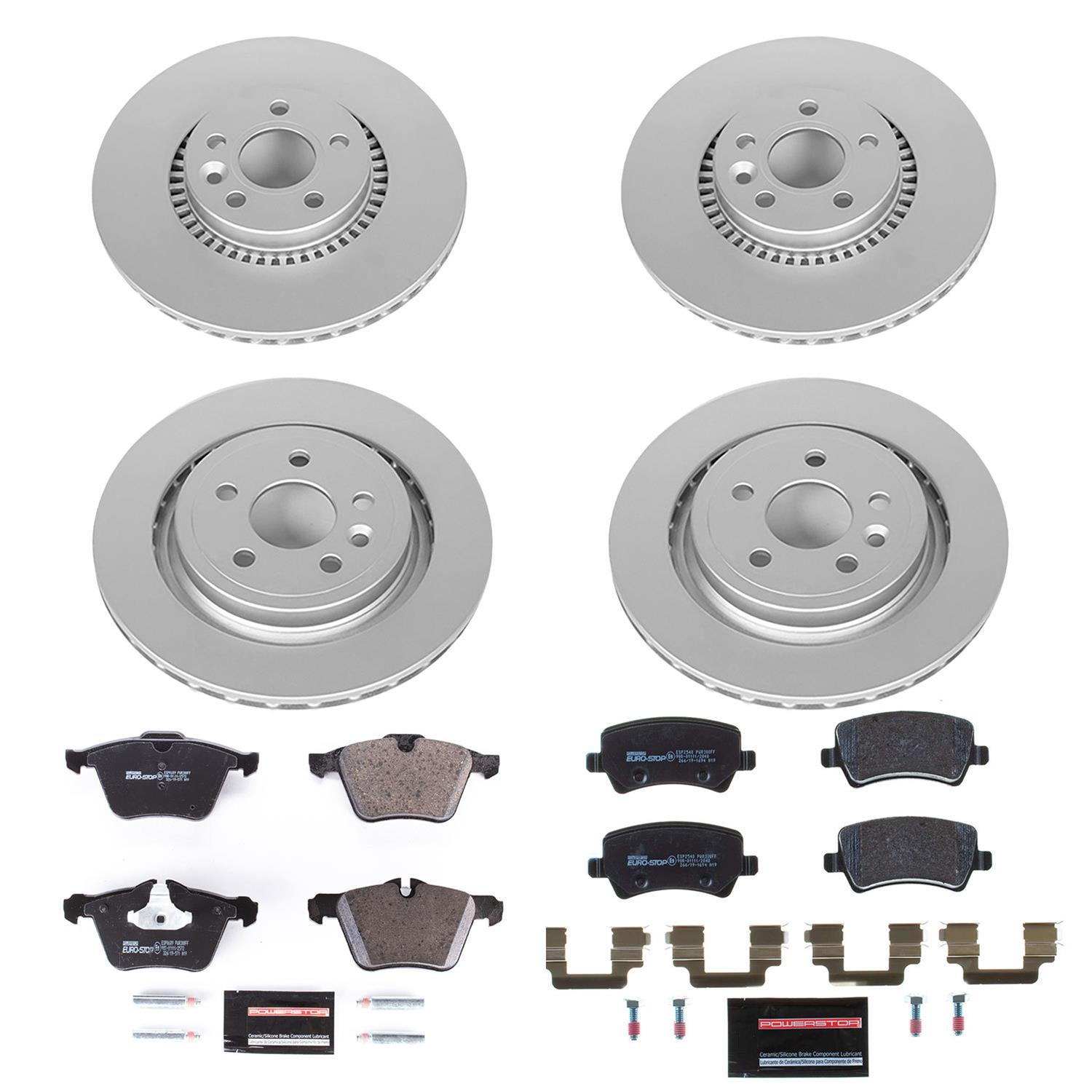 Power Stop 11-14 Volvo S60 Front & Rear Euro-Stop Brake Kit (1x psbESK5613, 1x psbESK4702) thumbnail 6