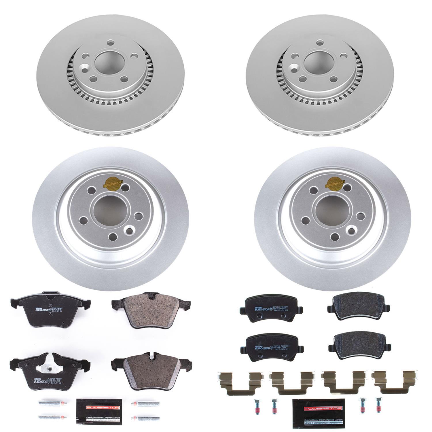 Power Stop 08-14 Volvo S80 Front & Rear Euro-Stop Brake Kit (1x psbESK5613, 1x psbESK4704) thumbnail 5