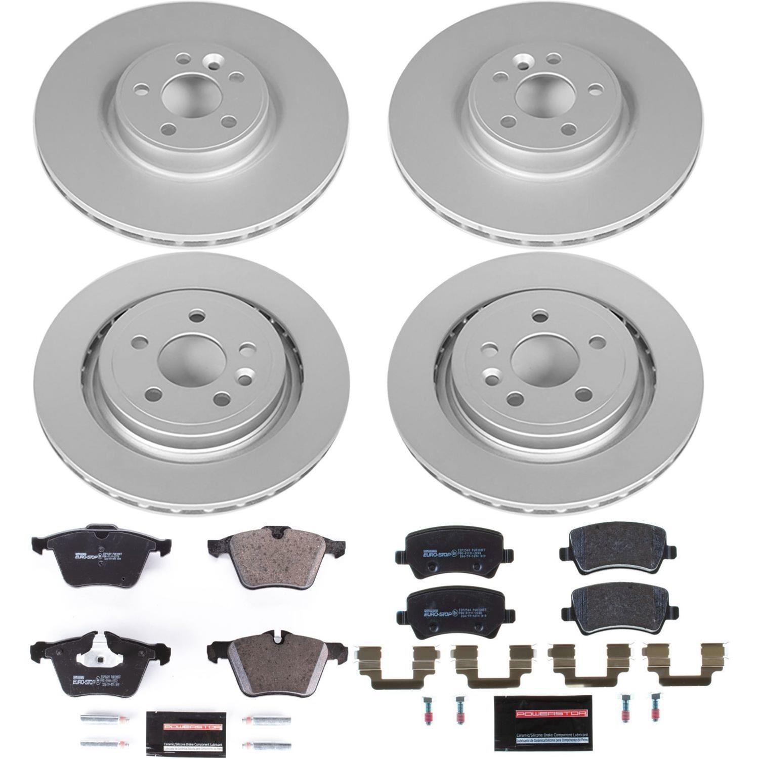 Power Stop 13-14 Volvo S60 Front & Rear Euro-Stop Brake Kit (1x psbESK5978, 1x psbESK4702) thumbnail 6