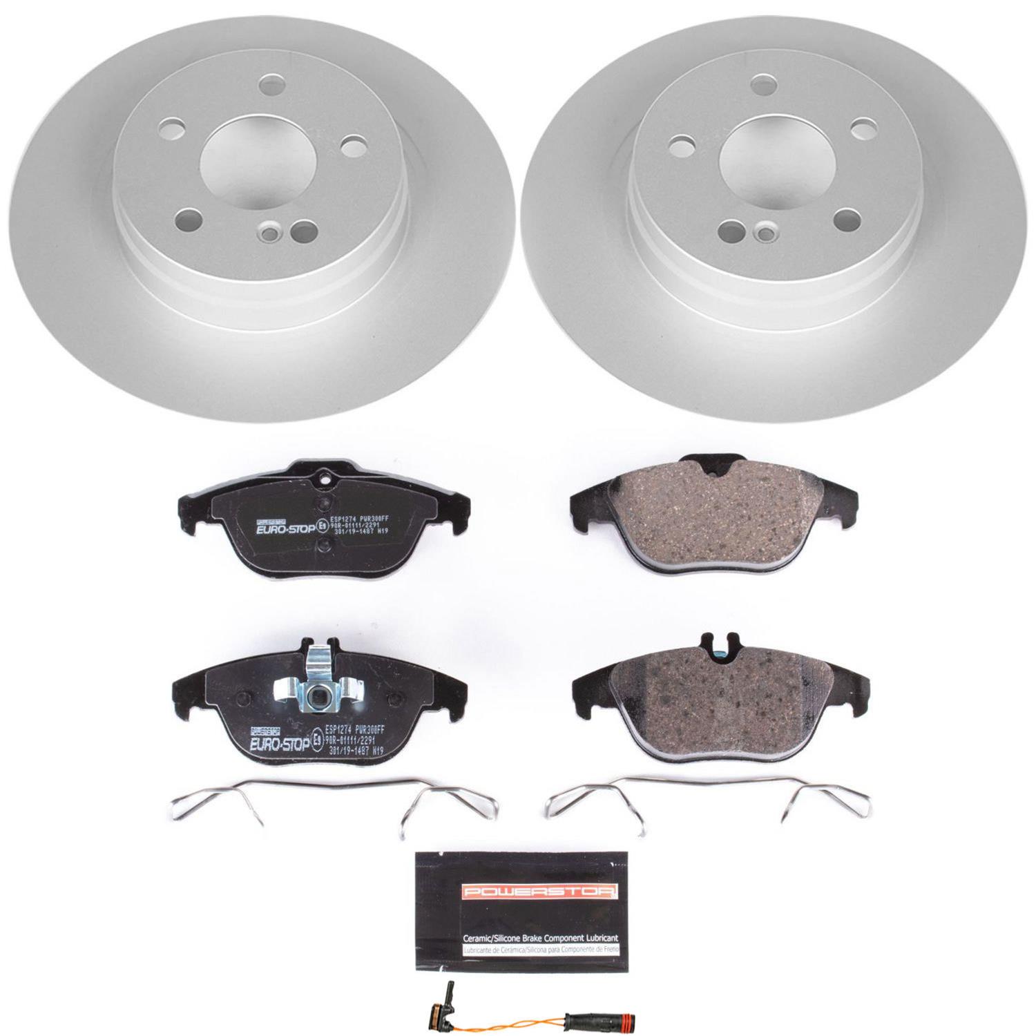 Power Stop 12-15 Mercedes-Benz C250 Front & Rear Euro-Stop Brake Kit (1x psbESK5625, 1x psbESK5790) thumbnail 9