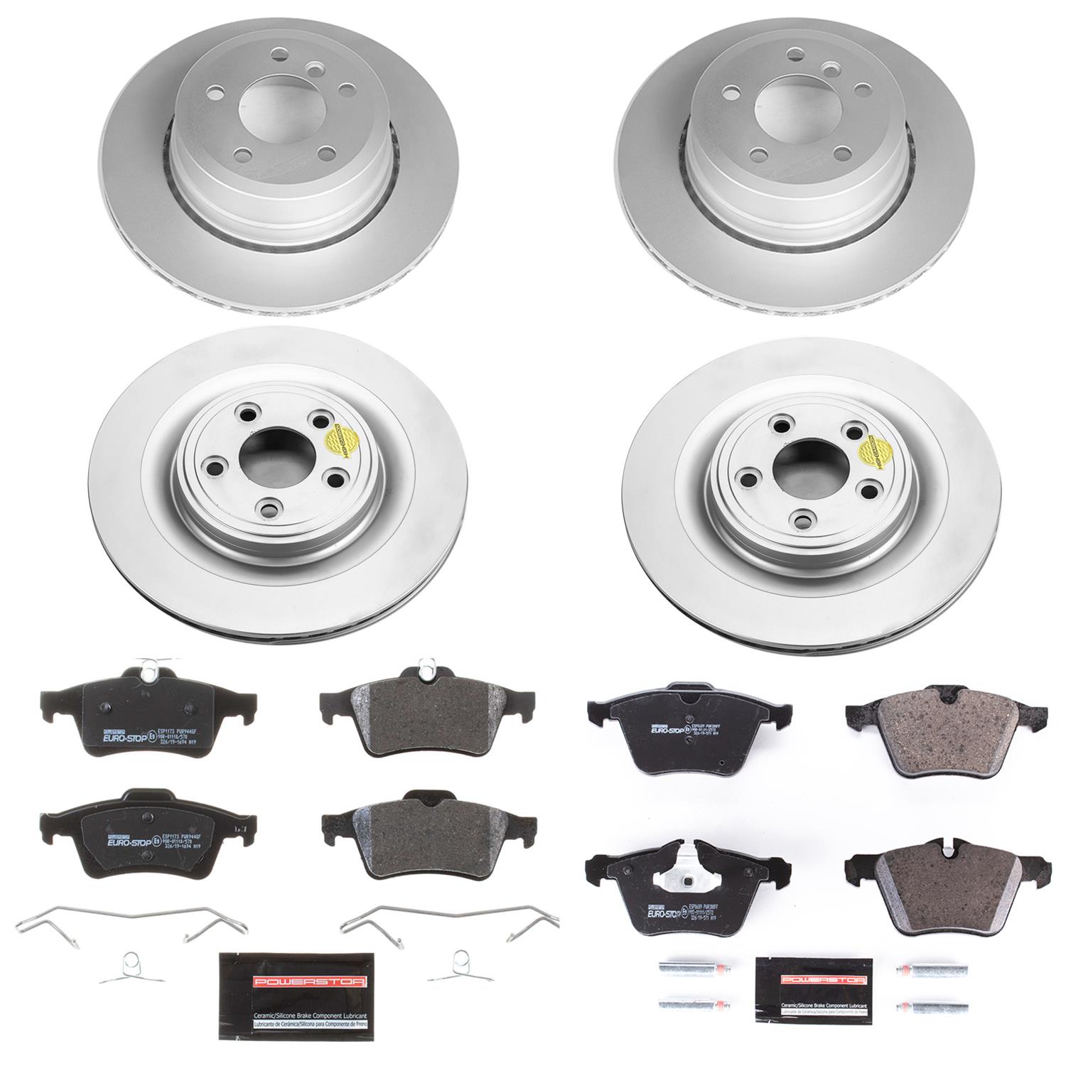 Power Stop 07-08 Jaguar S-Type Front & Rear Euro-Stop Brake Kit (1x psbESK4612, 1x psbESK5638) thumbnail 5