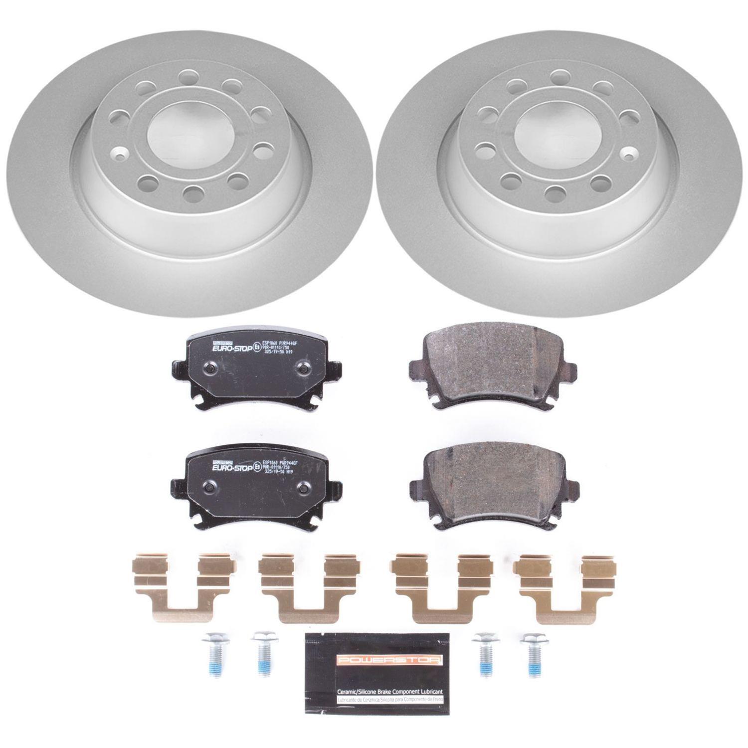 Power Stop 2011 Volkswagen Tiguan Front & Rear Euro-Stop Brake Kit (1x psbESK5662, 1x psbESK2963) thumbnail 7