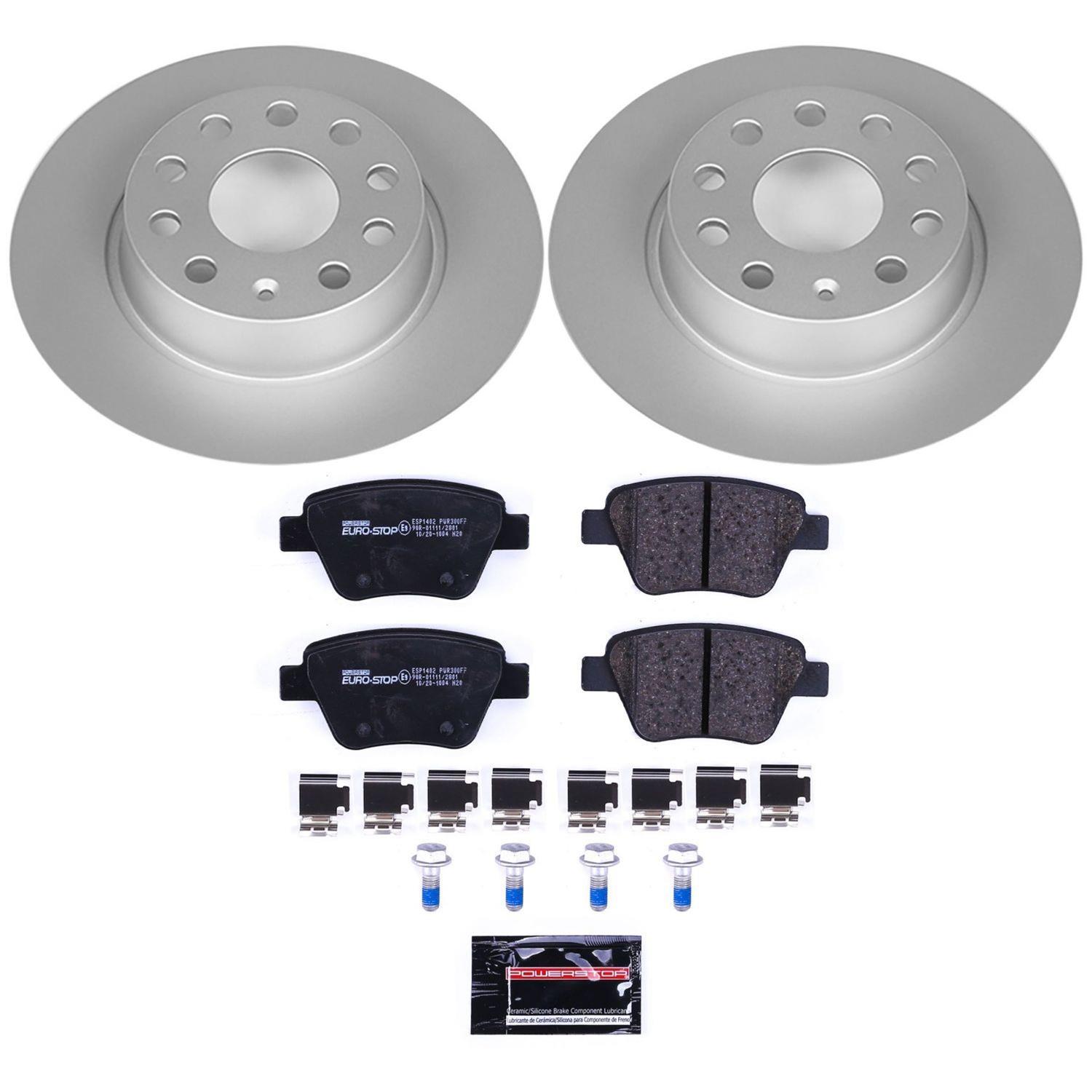 Power Stop 12-15 Volkswagen Passat Front & Rear Euro-Stop Brake Kit (1x psbESK5667, 1x psbESK2963) thumbnail 8