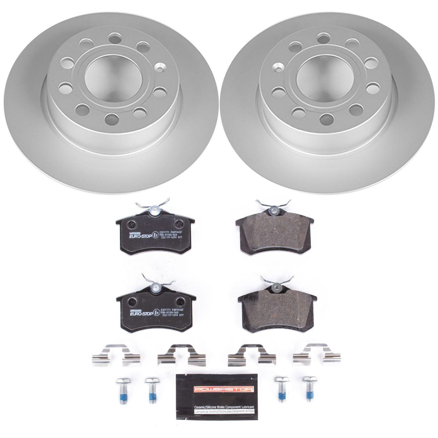 Power Stop 13-18 Volkswagen Jetta Front & Rear Euro-Stop Brake Kit (1x psbESK5671, 1x psbESK2259) thumbnail 8