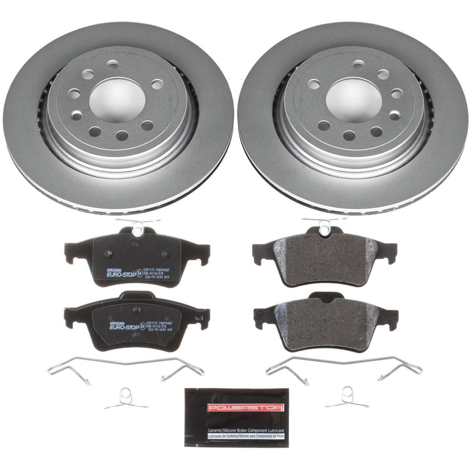 Power Stop 2008 Saab 9-3 Front & Rear Euro-Stop Brake Kit (1x psbESK5698, 1x psbESK978) thumbnail 5