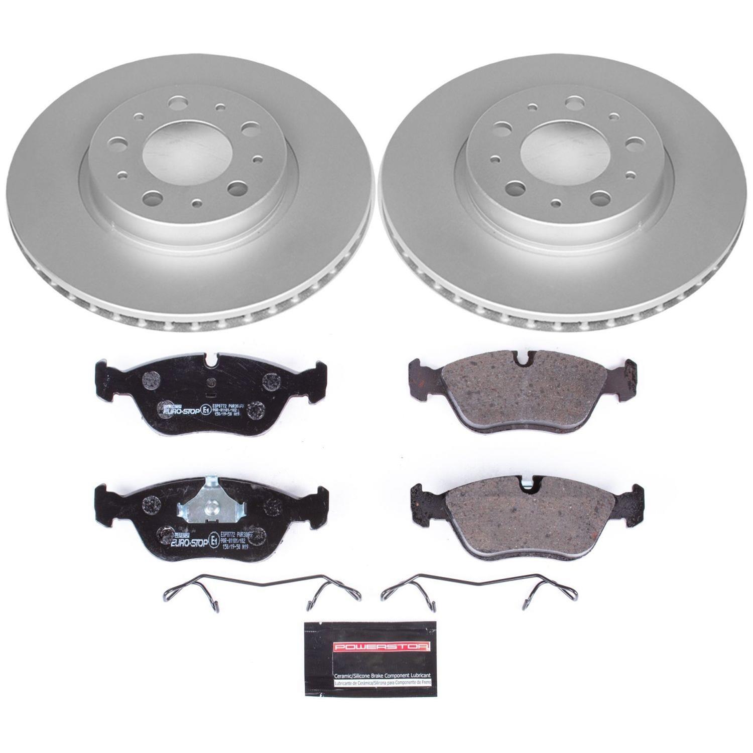 Power Stop 94-97 Volvo 850 Front & Rear Euro-Stop Brake Kit (1x psbESK3145, 1x psbESK572) thumbnail 7