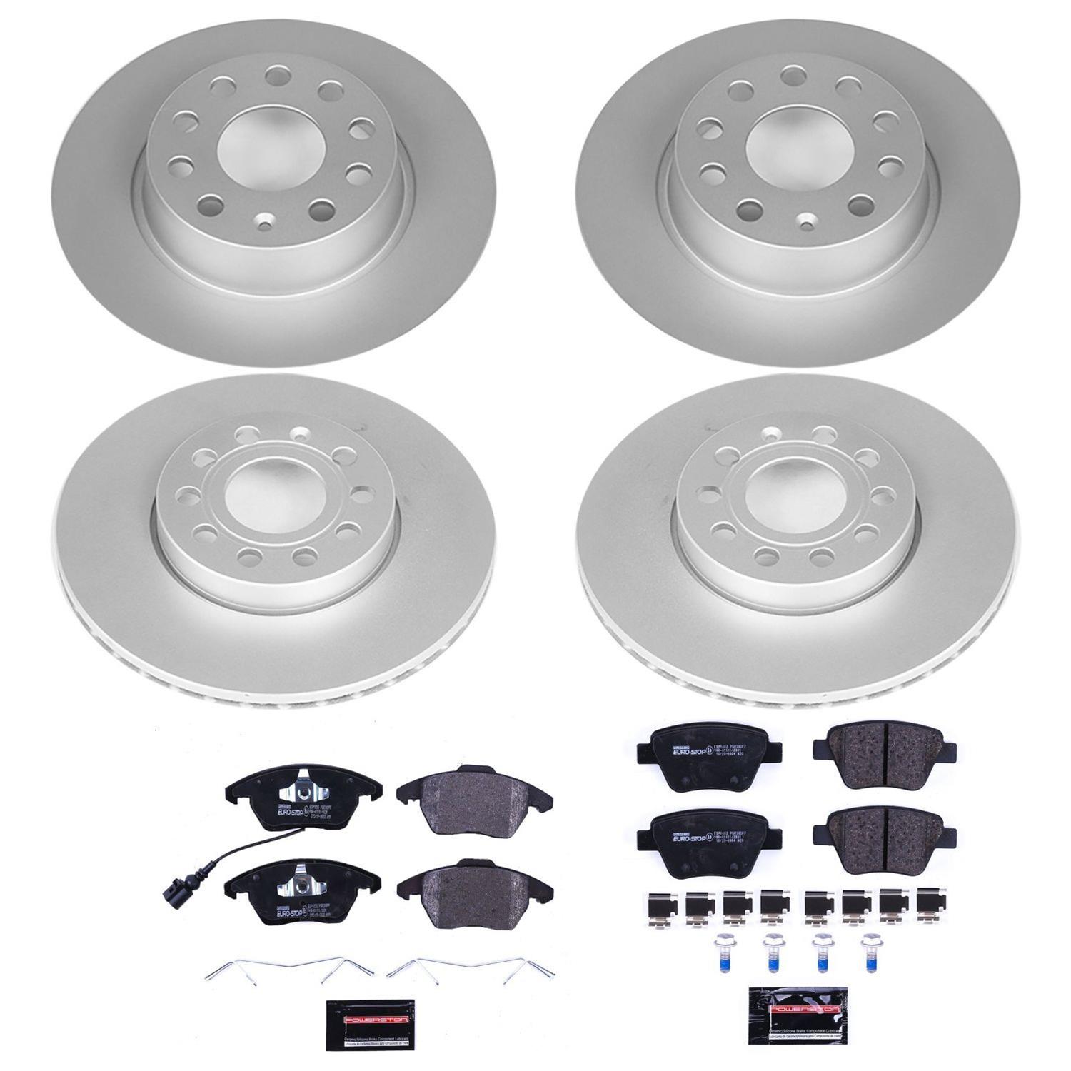 Power Stop 2012 Volkswagen Beetle Front & Rear Euro-Stop Brake Kit (1x psbESK4623, 1x psbESK5667) thumbnail 6