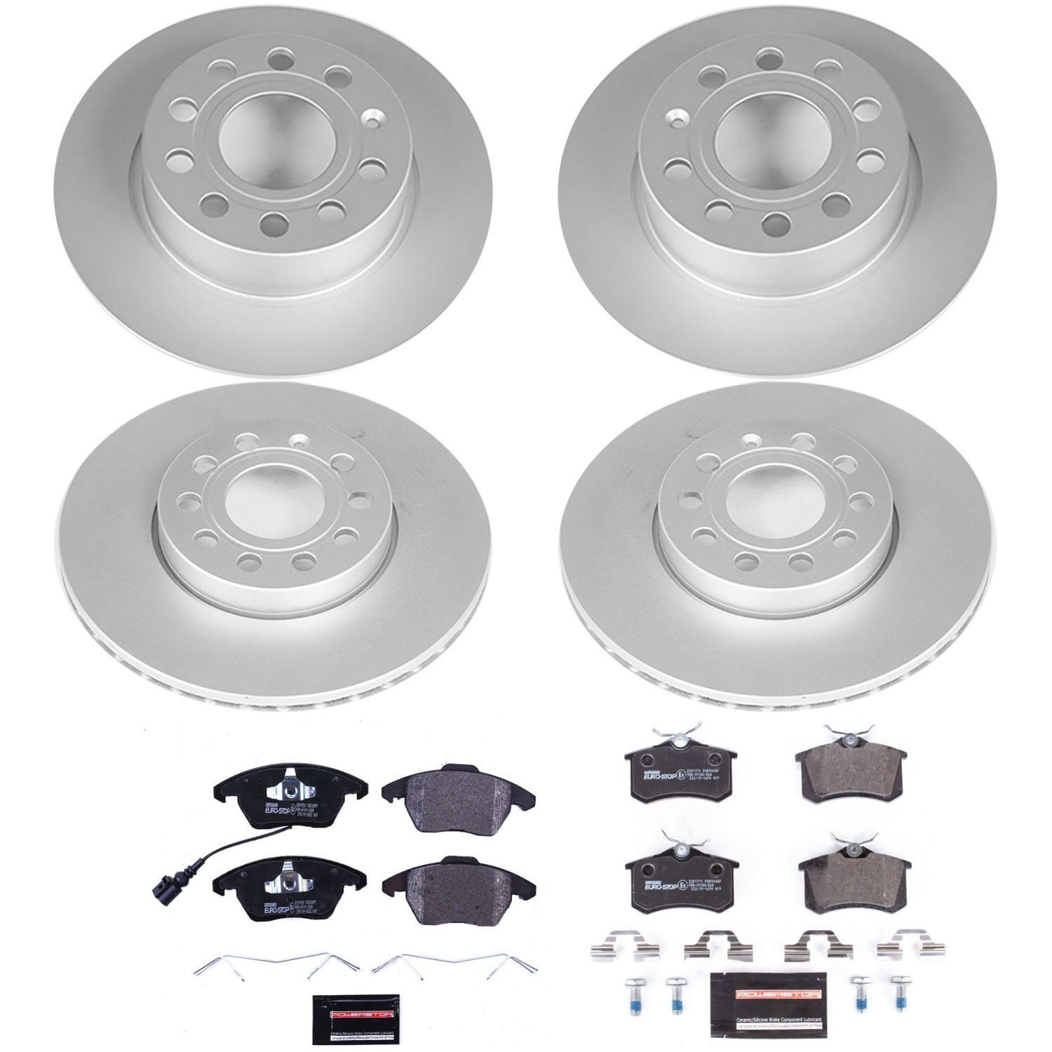 Power Stop 10-12 Audi A3 Front & Rear Euro-Stop Brake Kit (1x psbESK4623, 1x psbESK5671) thumbnail 2