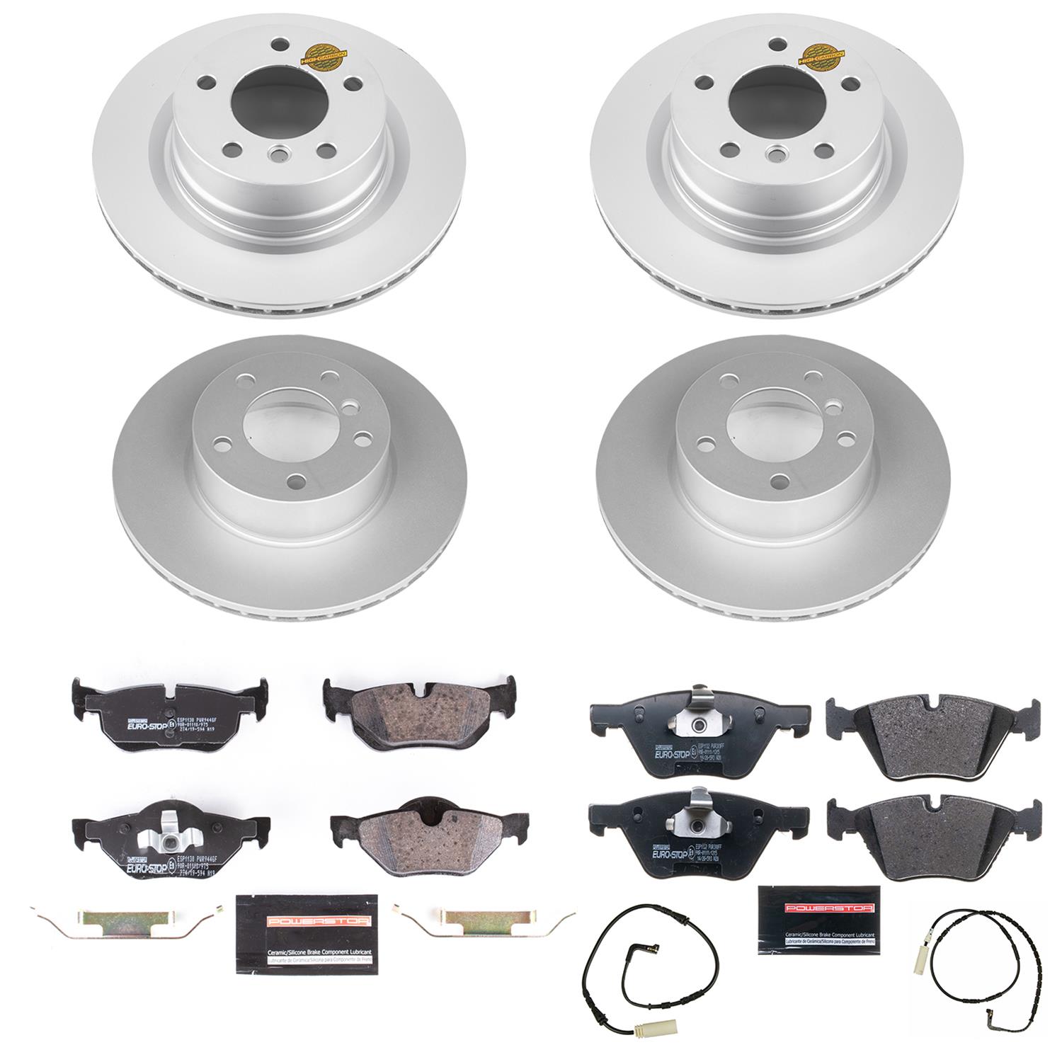 Power Stop 08-10 BMW 128i Front & Rear Euro-Stop Brake Kit (1x psbESK3087, 1x psbESK5687) thumbnail 7