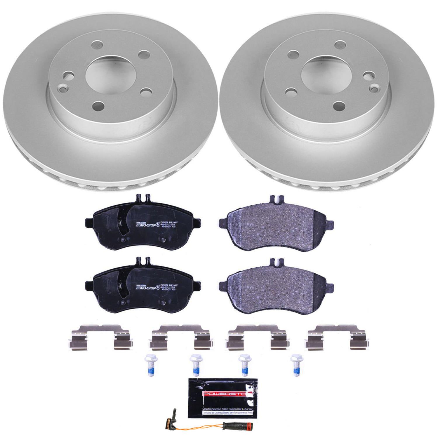 Power Stop 12-15 Mercedes-Benz C250 Front & Rear Euro-Stop Brake Kit (1x psbESK5625, 1x psbESK5790) thumbnail 7