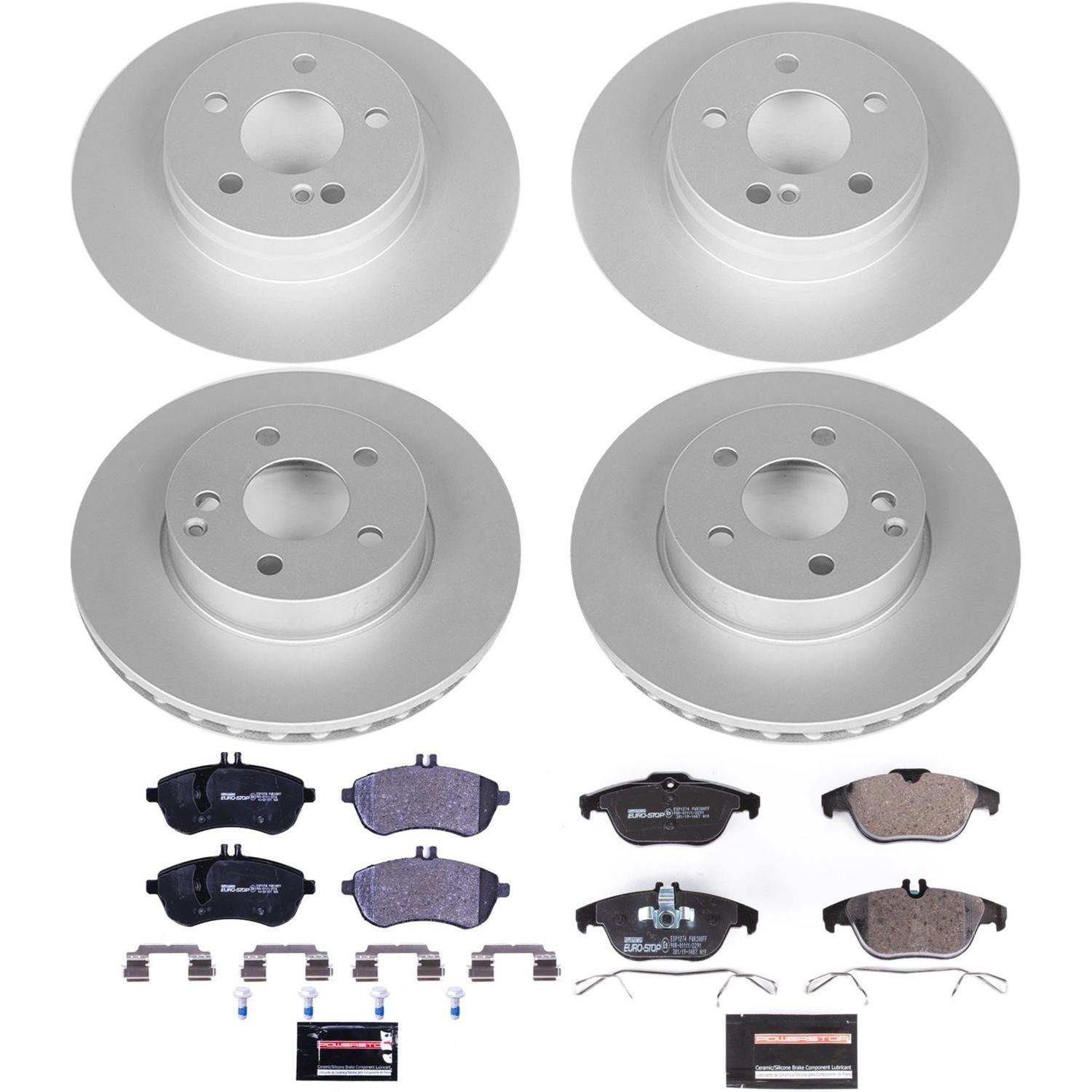 Power Stop 12-15 Mercedes-Benz C250 Front & Rear Euro-Stop Brake Kit (1x psbESK5625, 1x psbESK5790) thumbnail 6