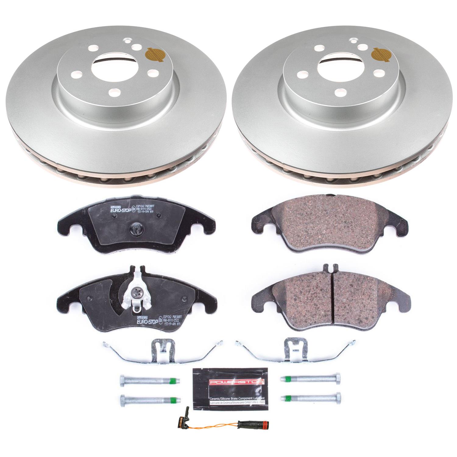Power Stop 13-14 Mercedes-Benz C300 Front & Rear Euro-Stop Brake Kit (1x psbESK5792, 1x psbESK5626) thumbnail 5