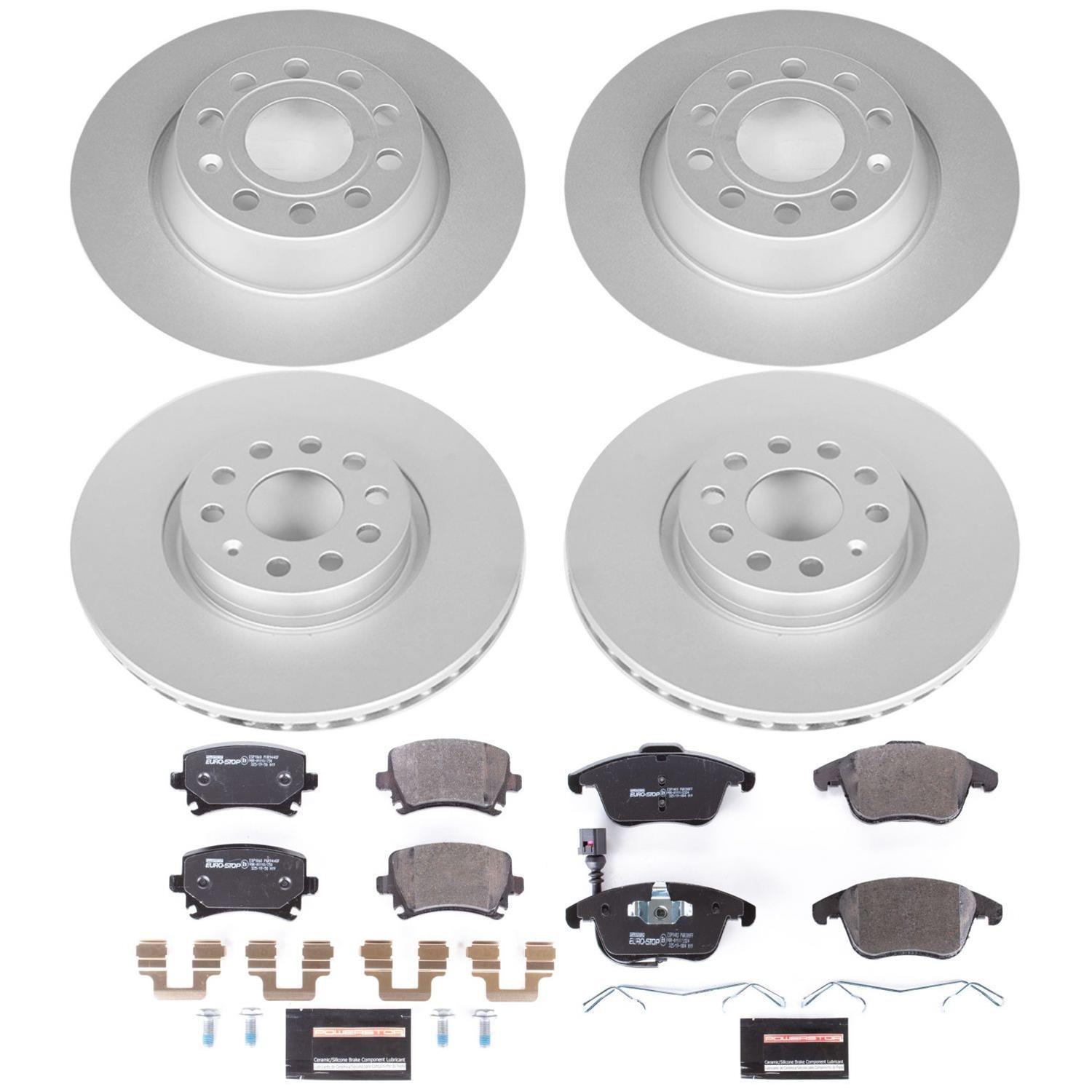 Power Stop 2011 Volkswagen Tiguan Front & Rear Euro-Stop Brake Kit (1x psbESK5662, 1x psbESK2963) thumbnail 6