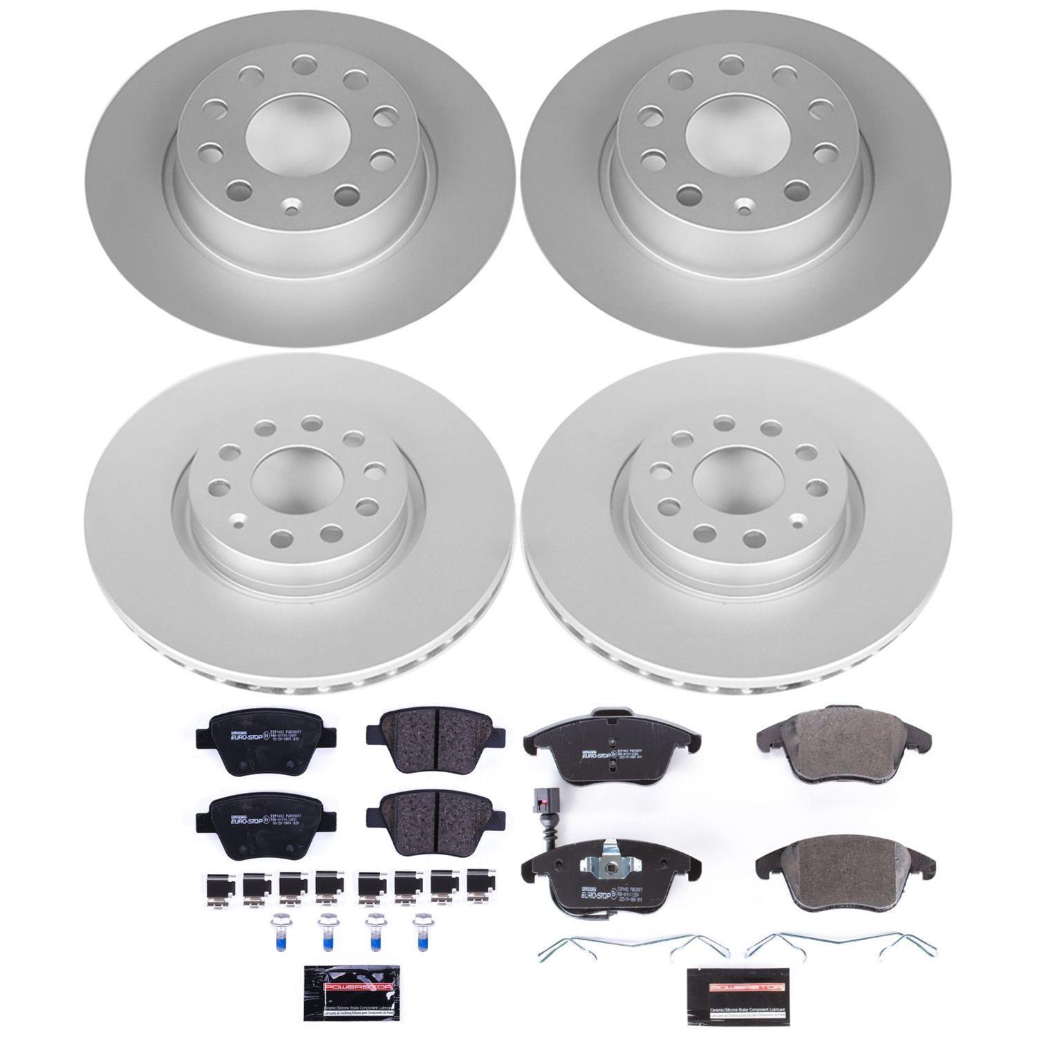 Power Stop 12-15 Volkswagen Passat Front & Rear Euro-Stop Brake Kit (1x psbESK5667, 1x psbESK2963) thumbnail 6