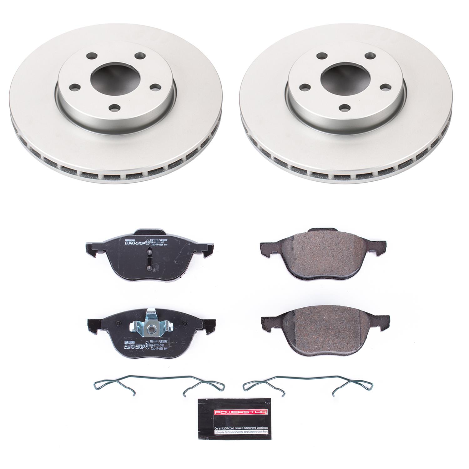 Power Stop 12-13 Volvo C30 Front & Rear Euro-Stop Brake Kit (1x psbESK4613, 1x psbESK5976) thumbnail 5