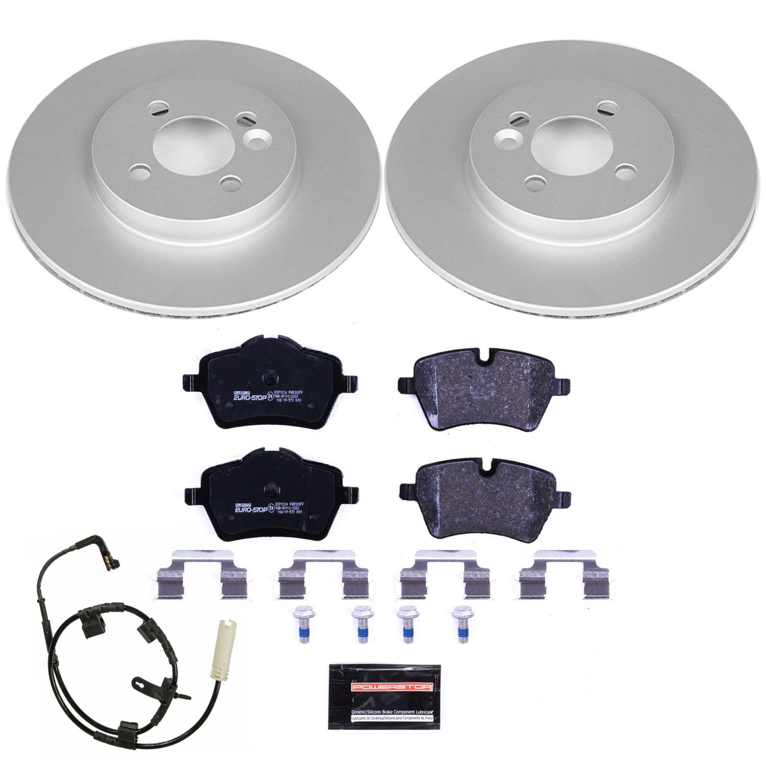 Power Stop 07-10 Mini Cooper Front & Rear Euro-Stop Brake Kit (1x psbESK6068, 1x psbESK6281) thumbnail 7