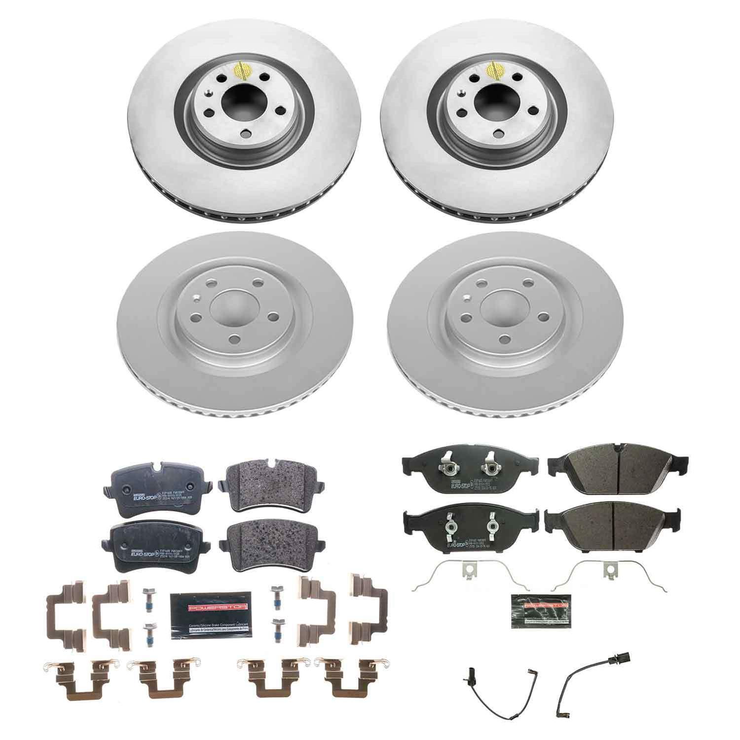 Power Stop 17-18 Audi A6 Front & Rear Euro-Stop Brake Kit (1x psbESK6139, 1x psbESK6129) thumbnail 6