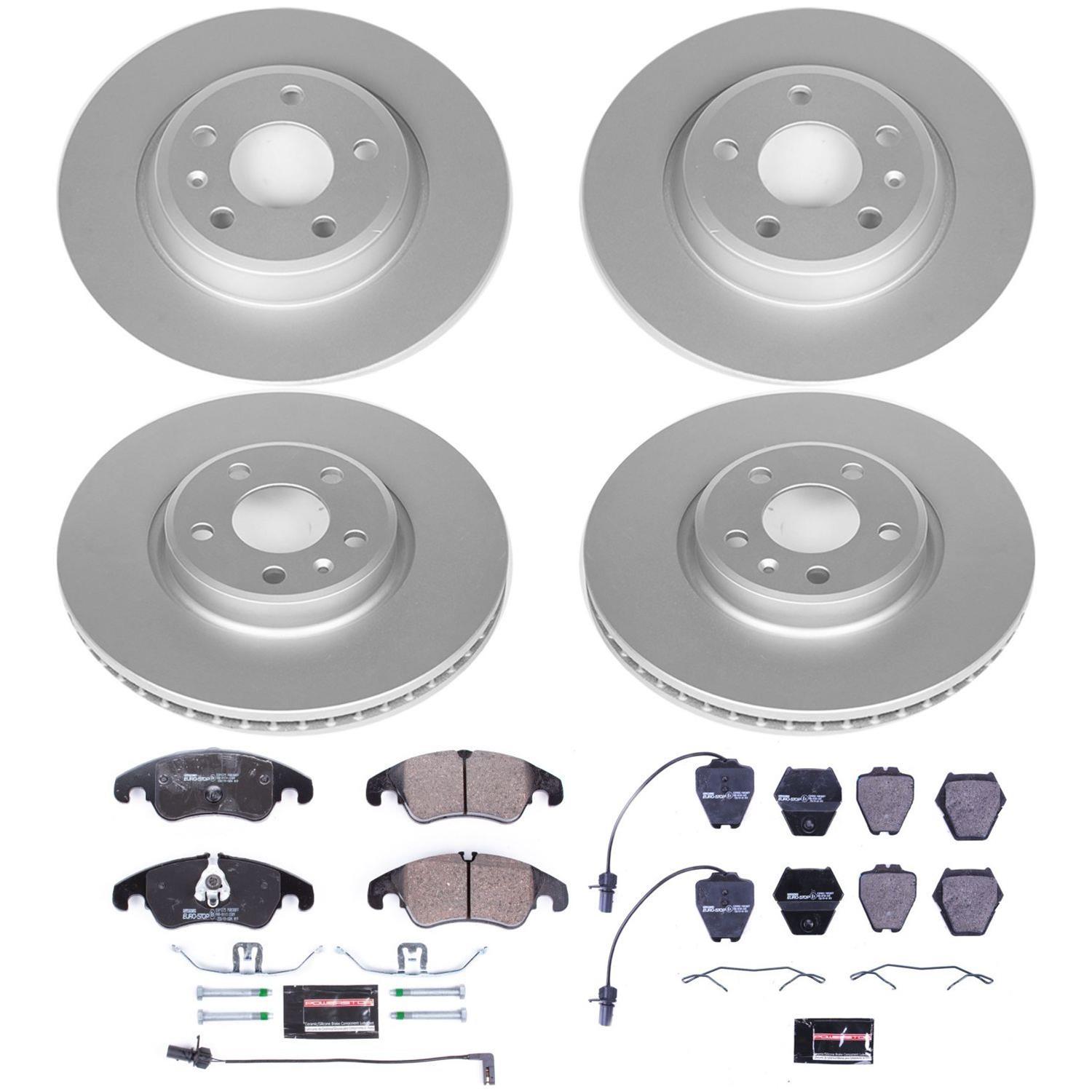 Power Stop 12-16 Audi A4 Front & Rear Euro-Stop Brake Kit (1x psbESK6133, 1x psbESK4745) thumbnail 6