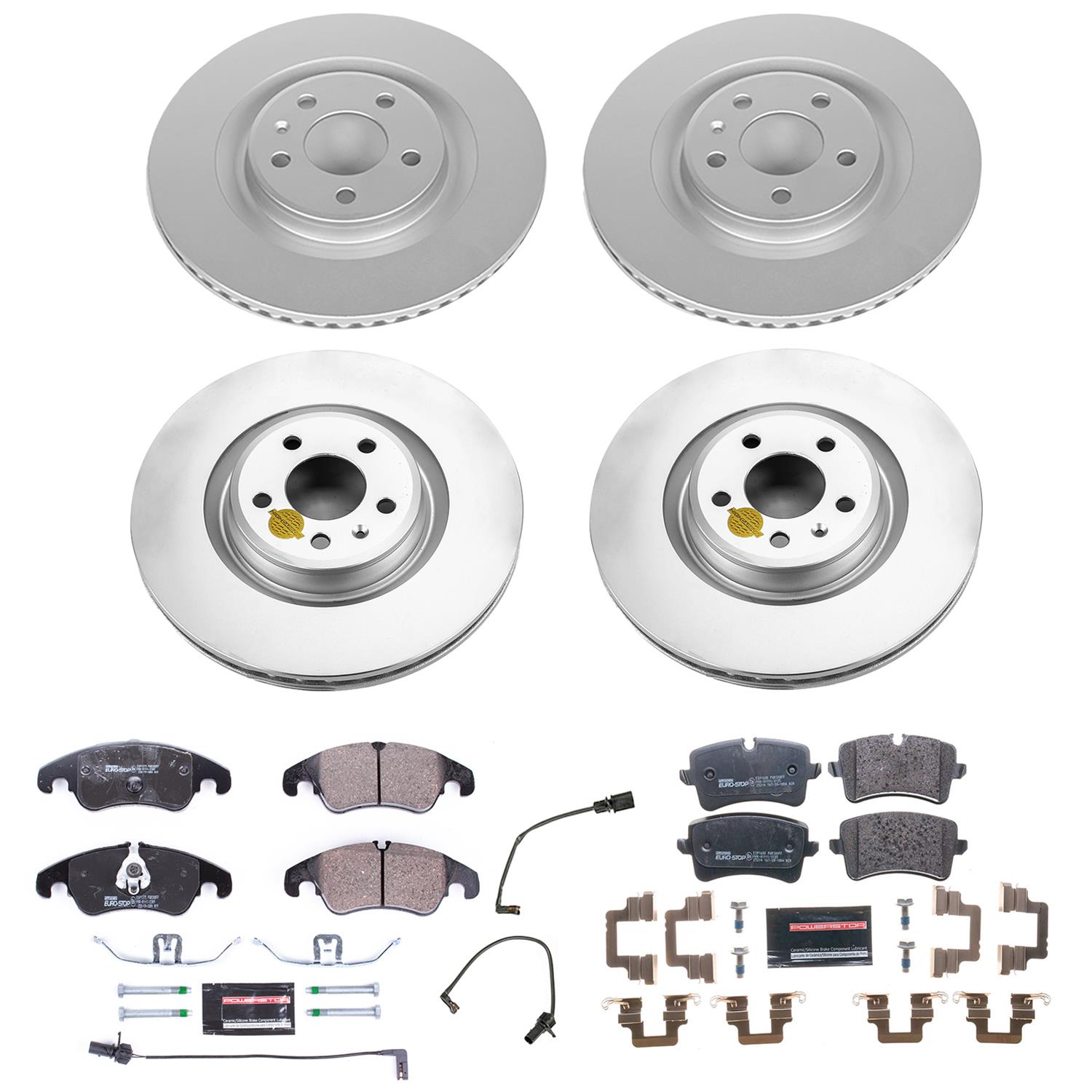 Power Stop 14-18 Audi A6 Front & Rear Euro-Stop Brake Kit (1x psbESK6140, 1x psbESK6139) thumbnail 5