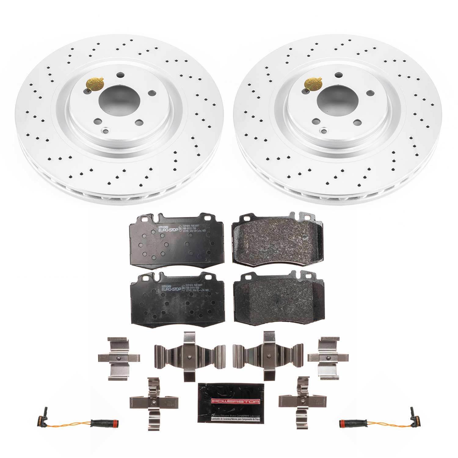 Power Stop 02-04 Mercedes-Benz C32 AMG Front & Rear Euro-Stop Brake Kit (1x psbESK6226, 1x psbESK6205) thumbnail 7