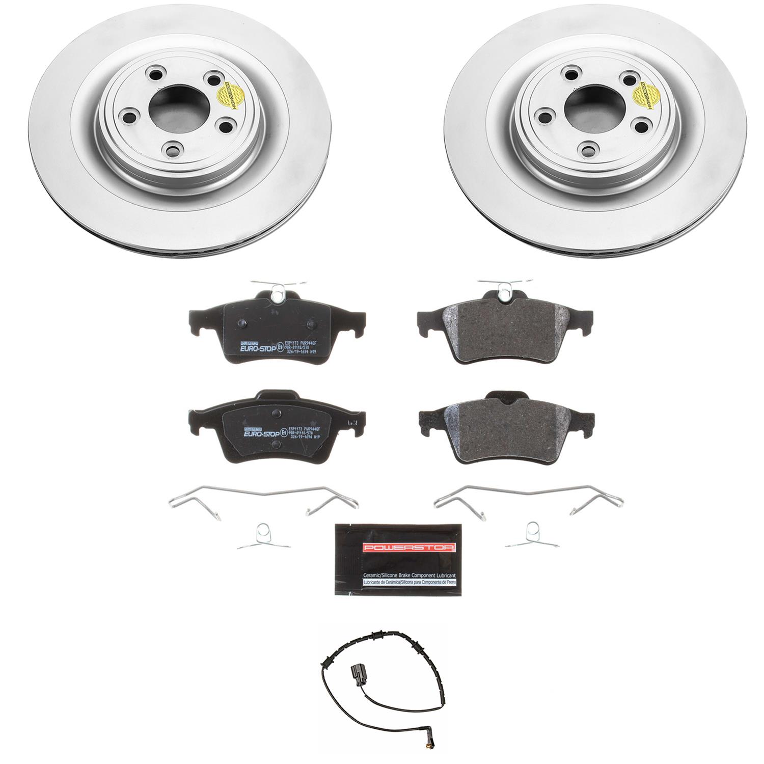 Power Stop 13-15 Jaguar XF Front & Rear Euro-Stop Brake Kit (1x psbESK6279, 1x psbESK7680) thumbnail 8