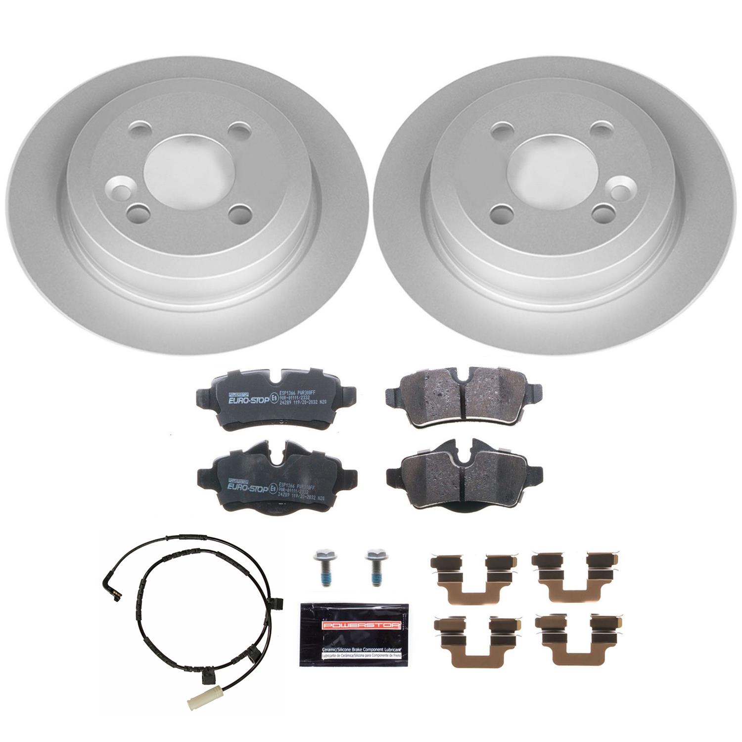 Power Stop 07-10 Mini Cooper Front & Rear Euro-Stop Brake Kit (1x psbESK6068, 1x psbESK6281) thumbnail 9