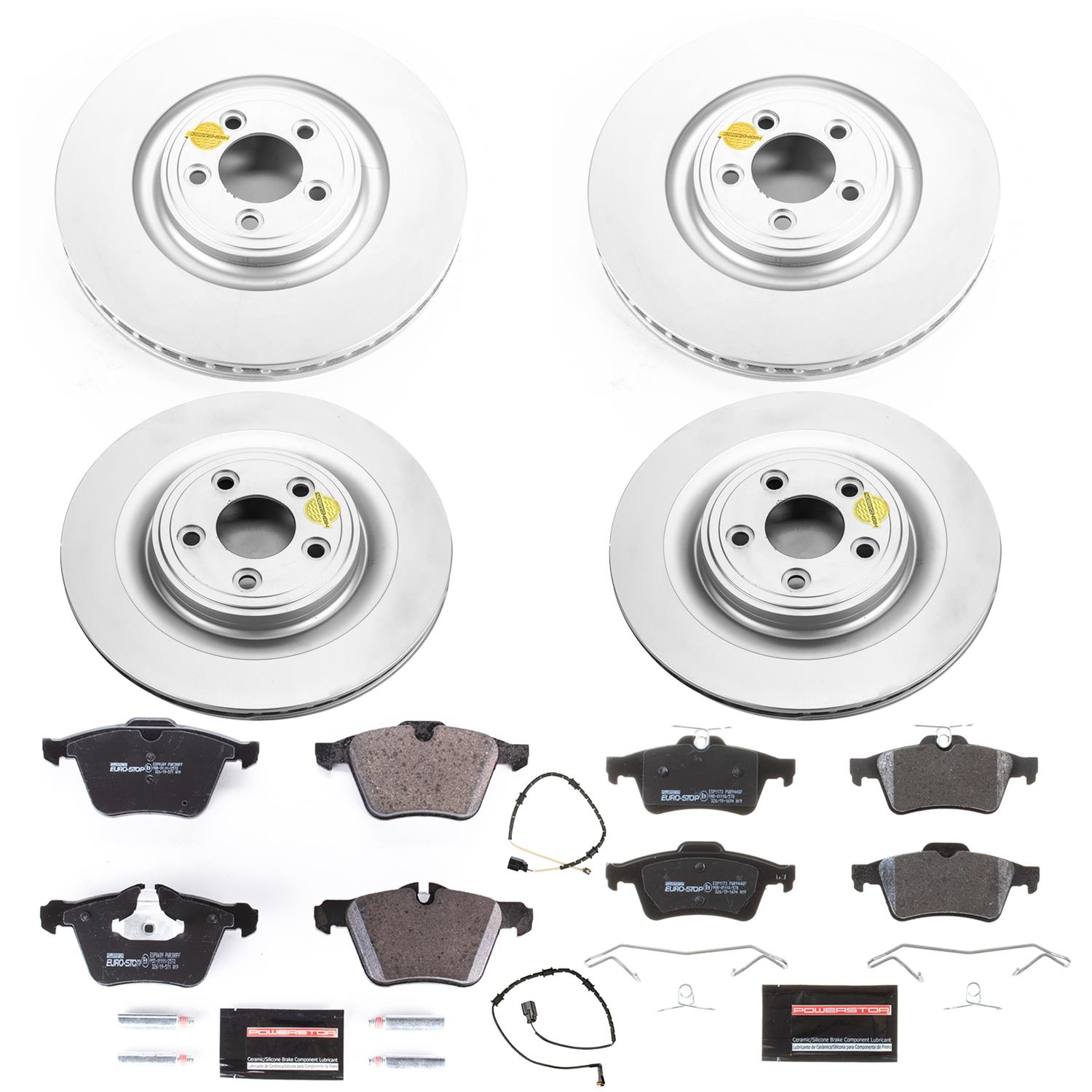 Power Stop 10-15 Jaguar XF Front & Rear Euro-Stop Brake Kit (1x psbESK6279, 1x psbESK6282) thumbnail 5