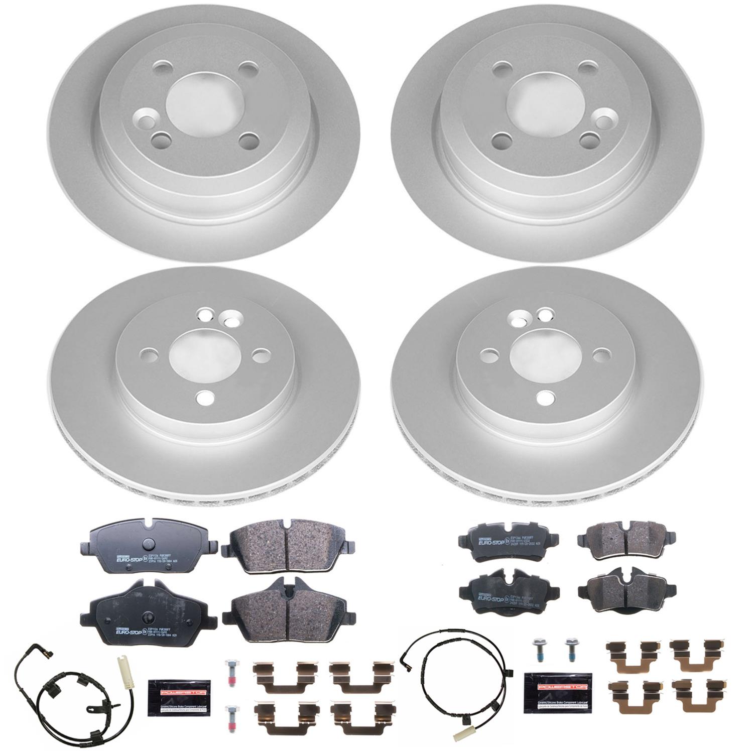 Power Stop 07-10 Mini Cooper Front & Rear Euro-Stop Brake Kit (1x psbESK6281, 1x psbESK6066) thumbnail 7