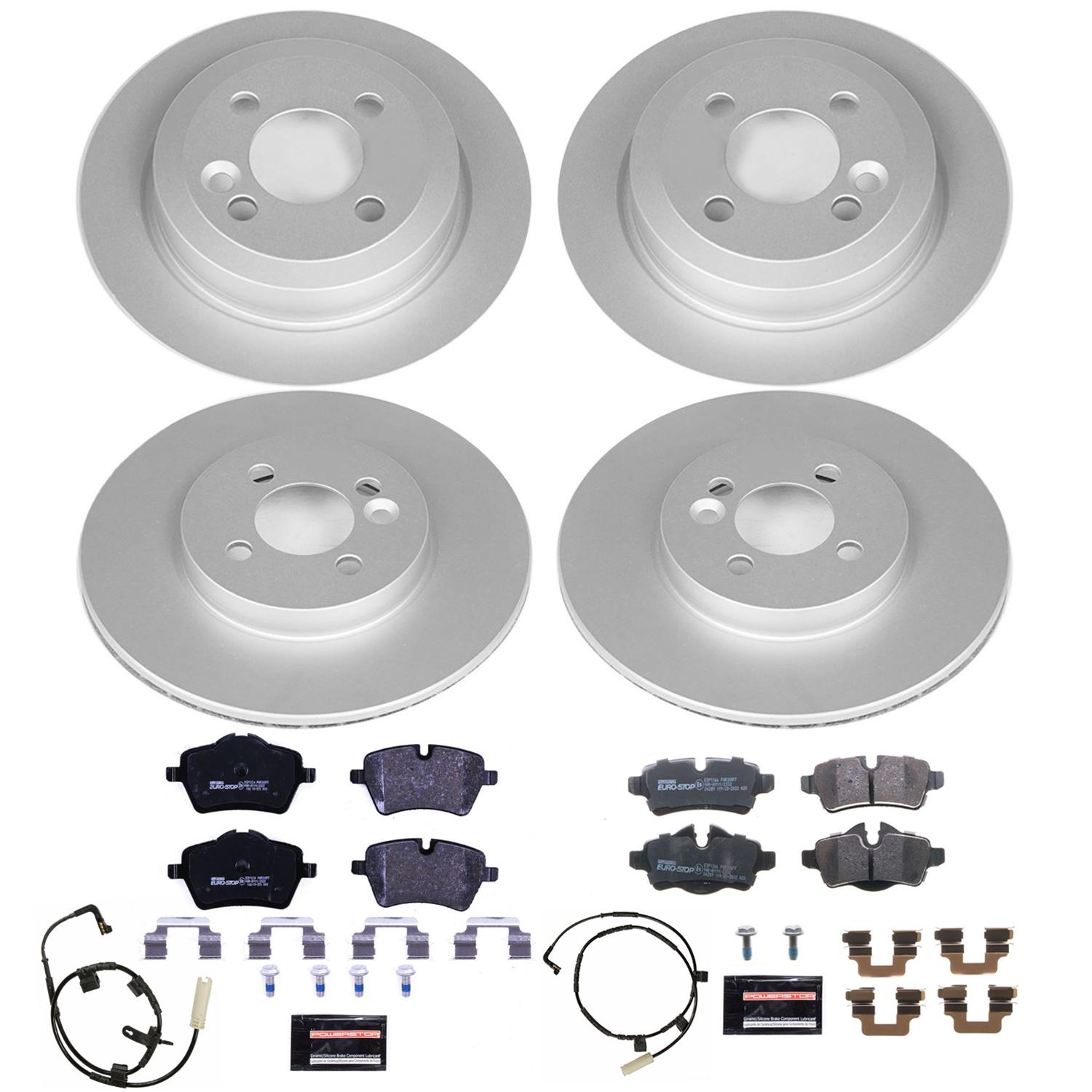 Power Stop 07-10 Mini Cooper Front & Rear Euro-Stop Brake Kit (1x psbESK6068, 1x psbESK6281) thumbnail 6