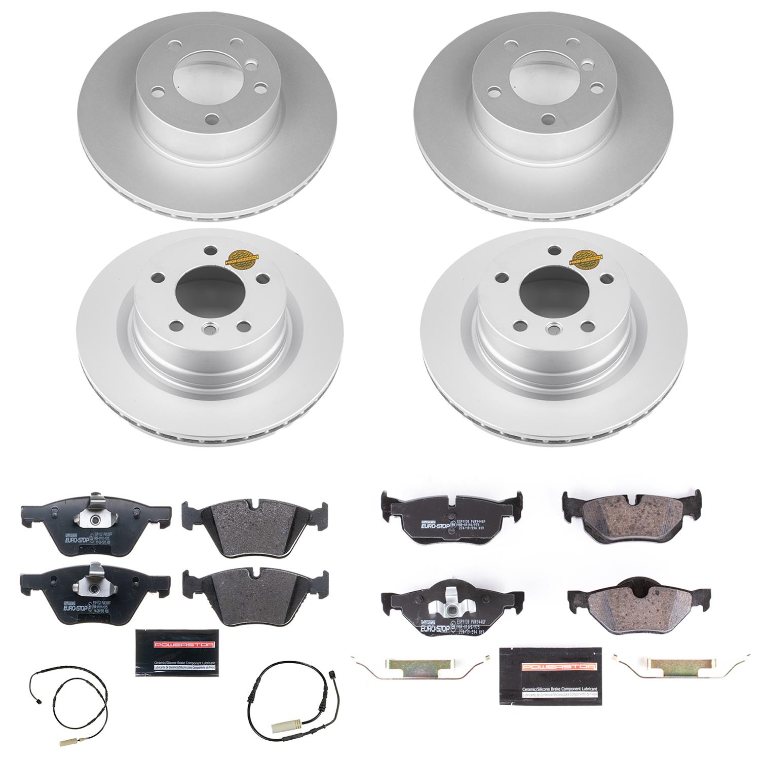 Power Stop 10-13 BMW 128i Front & Rear Euro-Stop Brake Kit (1x psbESK6348, 1x psbESK6346) thumbnail 2