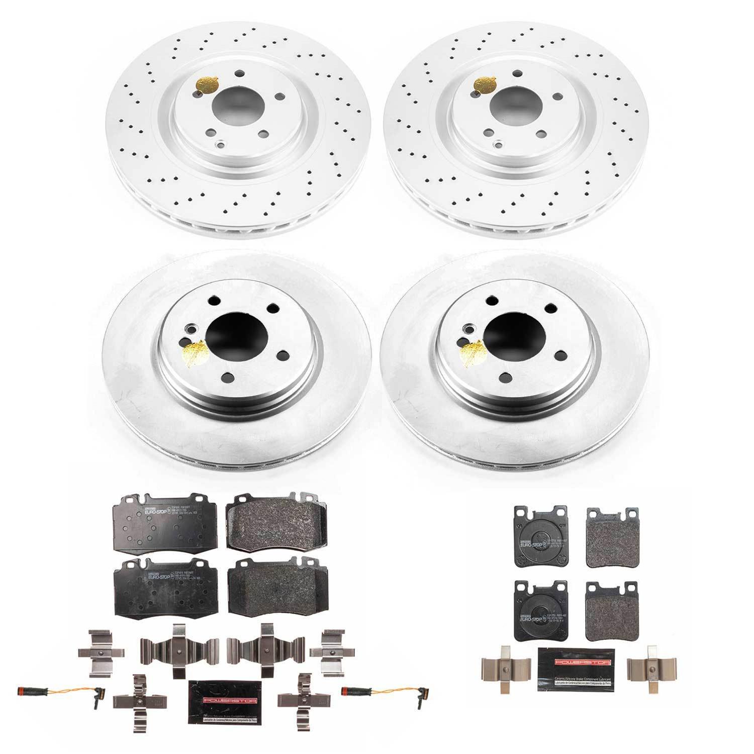 Power Stop 03-06 Mercedes-Benz CLK500 Front & Rear Euro-Stop Brake Kit (1x psbESK6585, 1x psbESK6718) thumbnail 6