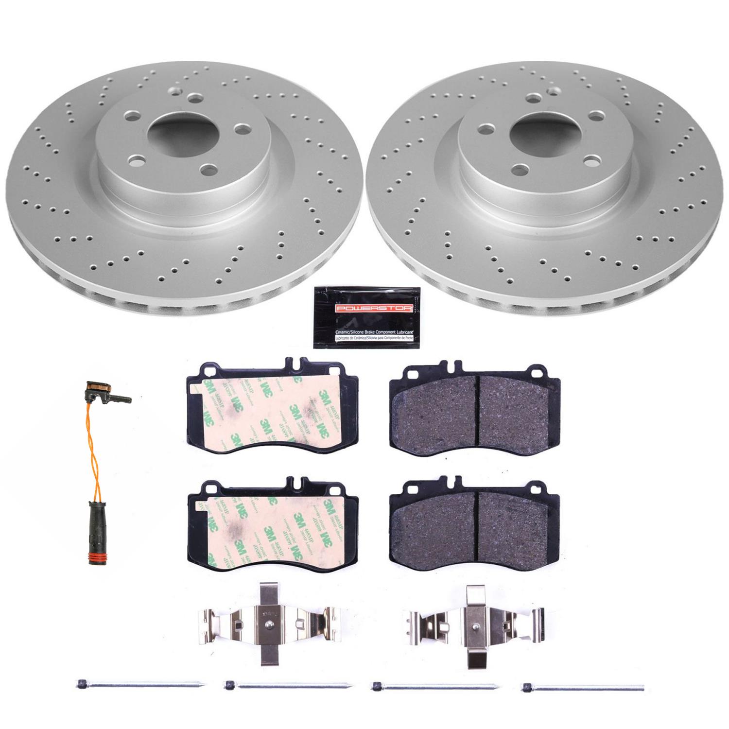 Power Stop 10-11 Mercedes-Benz E550 Front & Rear Euro-Stop Brake Kit (1x psbESK6640, 1x psbESK6881) thumbnail 7