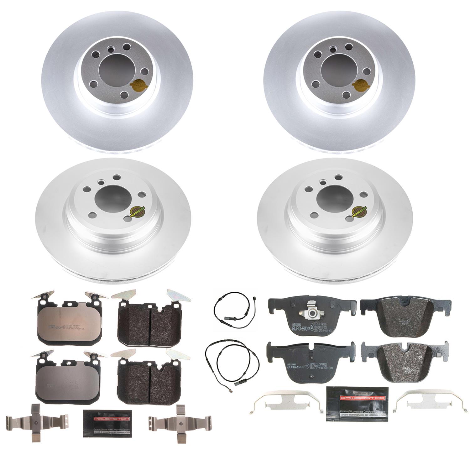 Power Stop 2016 BMW 328i xDrive Front & Rear Euro-Stop Brake Kit (1x psbESK6653, 1x psbESK6667) thumbnail 5