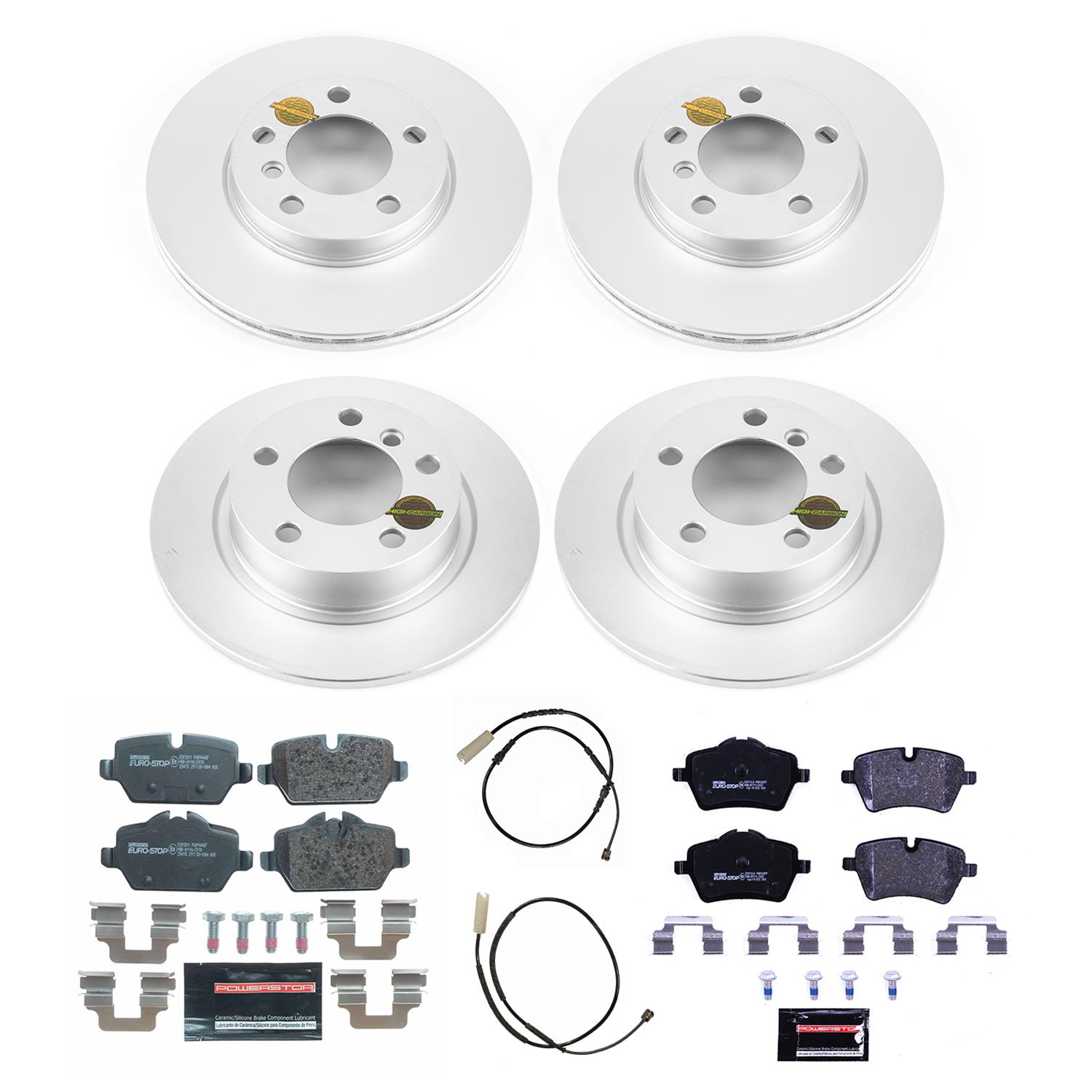 Power Stop 11-16 Mini Cooper Countryman Front & Rear Euro-Stop Brake Kit (1x psbESK6662, 1x psbESK6664) thumbnail 5