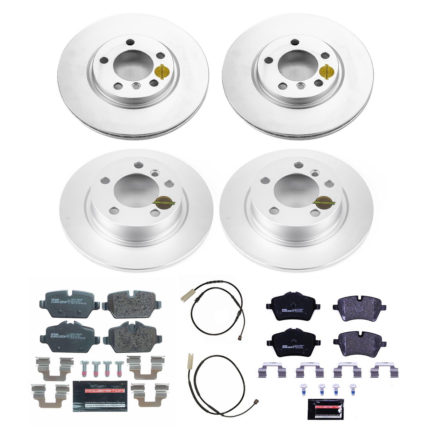 Power Stop 11-16 Mini Cooper Countryman Front & Rear Euro-Stop Brake Kit (1x psbESK6665, 1x psbESK6664) thumbnail 5