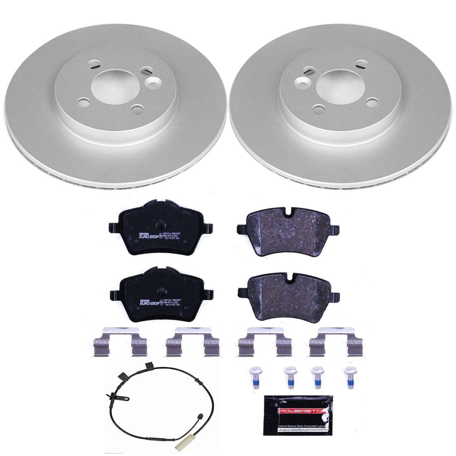 Power Stop 11-16 Mini Cooper Front & Rear Euro-Stop Brake Kit (1x psbESK6331, 1x psbESK6741) thumbnail 4