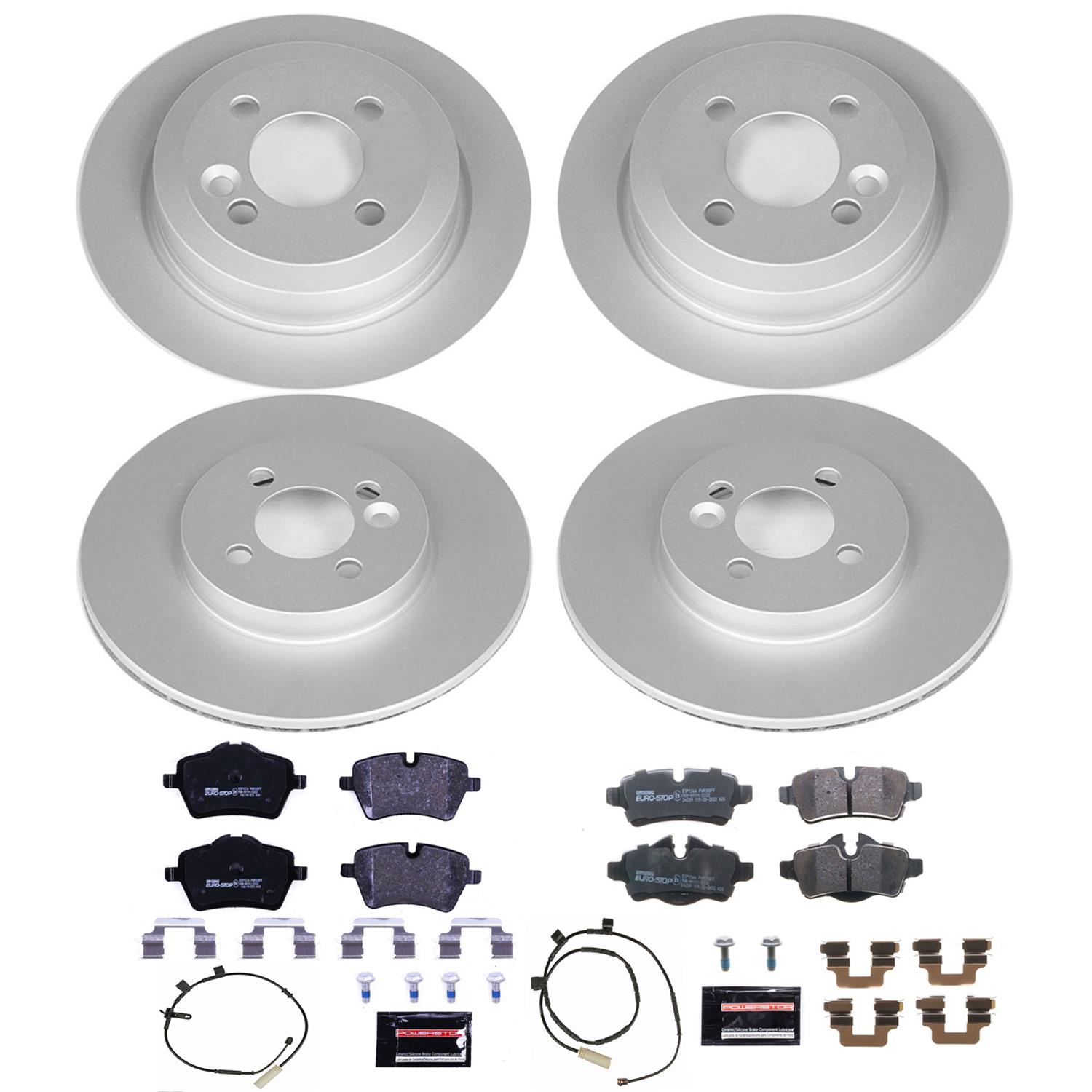 Power Stop 11-16 Mini Cooper Front & Rear Euro-Stop Brake Kit (1x psbESK6331, 1x psbESK6741) thumbnail 3