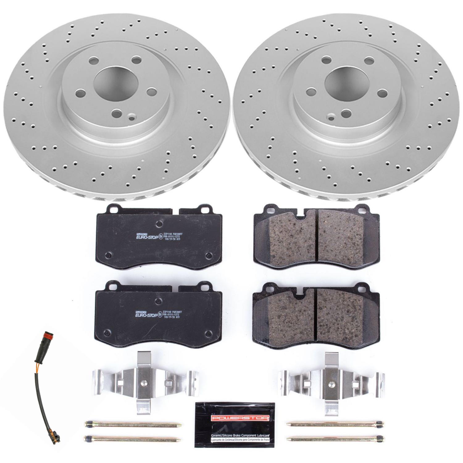 Power Stop 12-13 Mercedes-Benz S350 Front & Rear Euro-Stop Brake Kit (1x psbESK6569, 1x psbESK6755) thumbnail 7