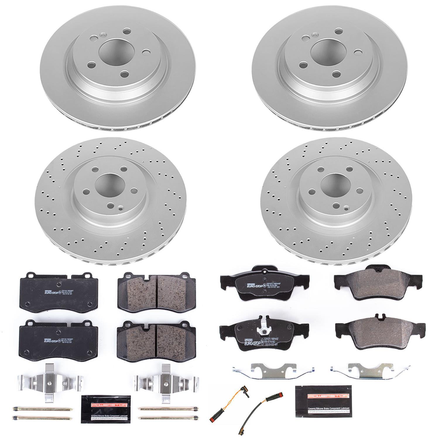 Power Stop 12-13 Mercedes-Benz S350 Front & Rear Euro-Stop Brake Kit (1x psbESK6569, 1x psbESK6755) thumbnail 5