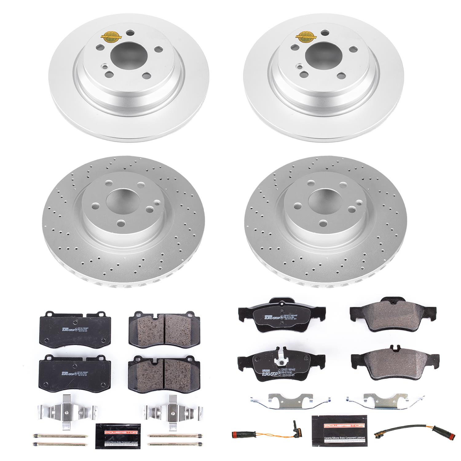 Power Stop 10-13 Mercedes-Benz S400 Front & Rear Euro-Stop Brake Kit (1x psbESK6231, 1x psbESK6566) thumbnail 7