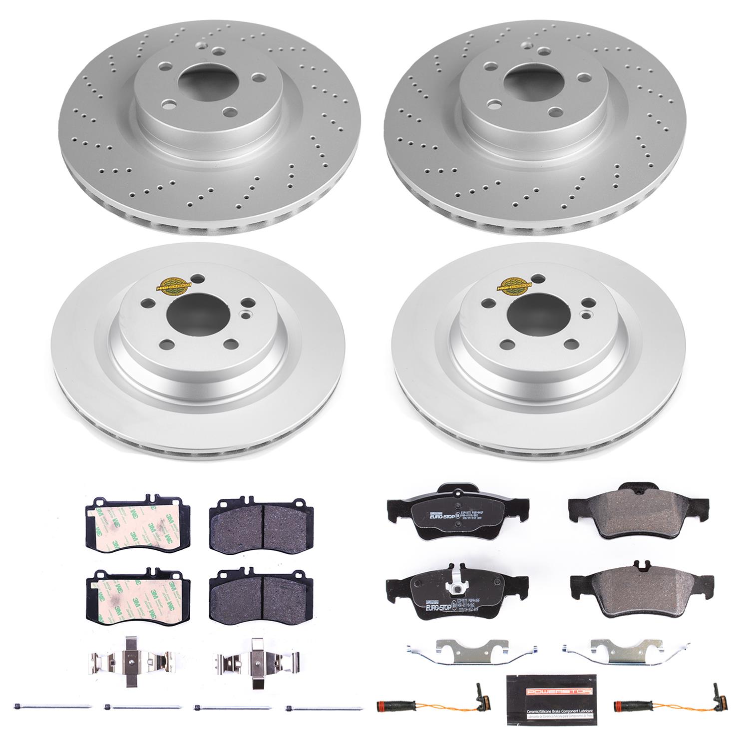 Power Stop 10-11 Mercedes-Benz E550 Front & Rear Euro-Stop Brake Kit (1x psbESK6640, 1x psbESK6881) thumbnail 6