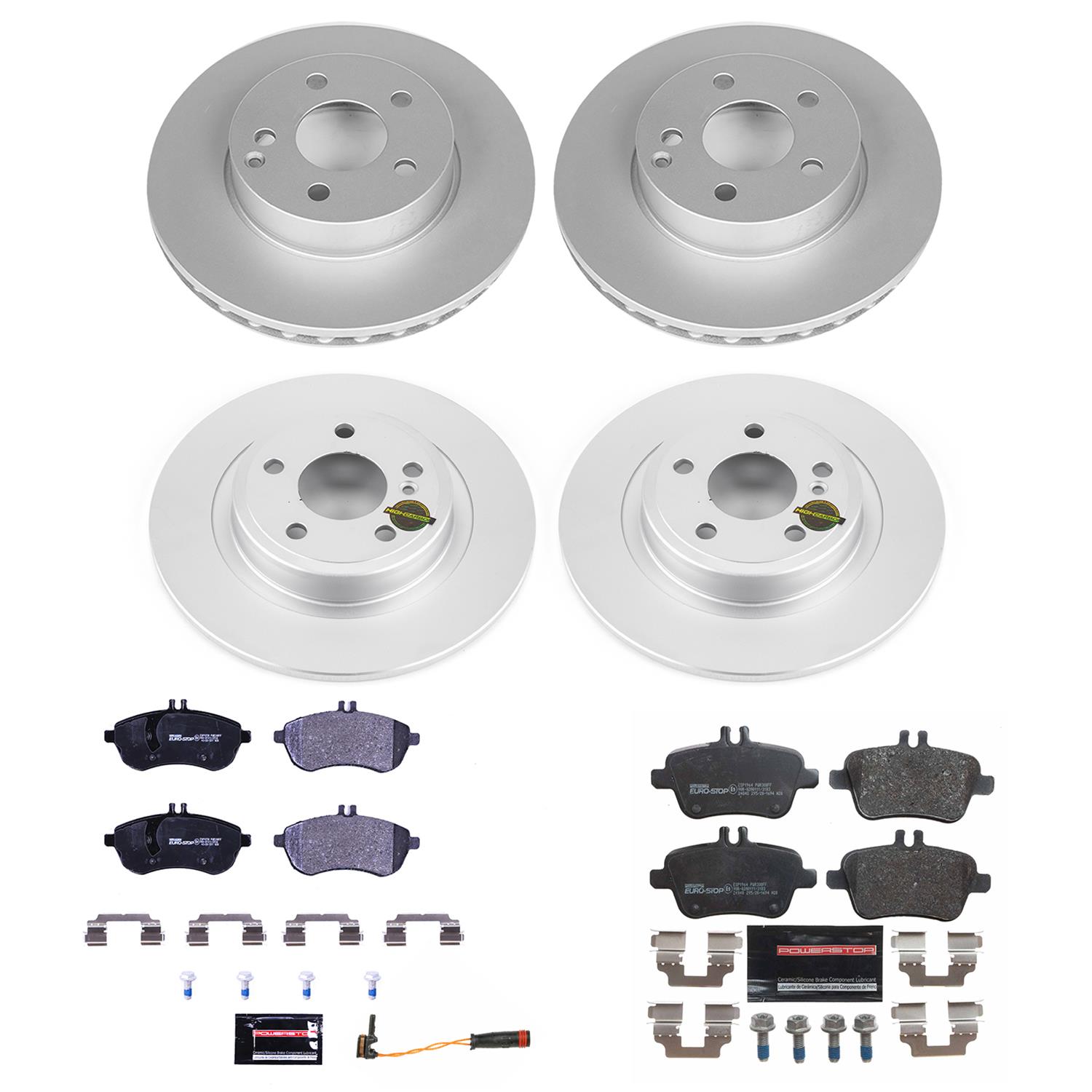 Power Stop 12-15 Mercedes-Benz SLK250 Front & Rear Euro-Stop Brake Kit (1x psbESK5790, 1x psbESK6894) thumbnail 5