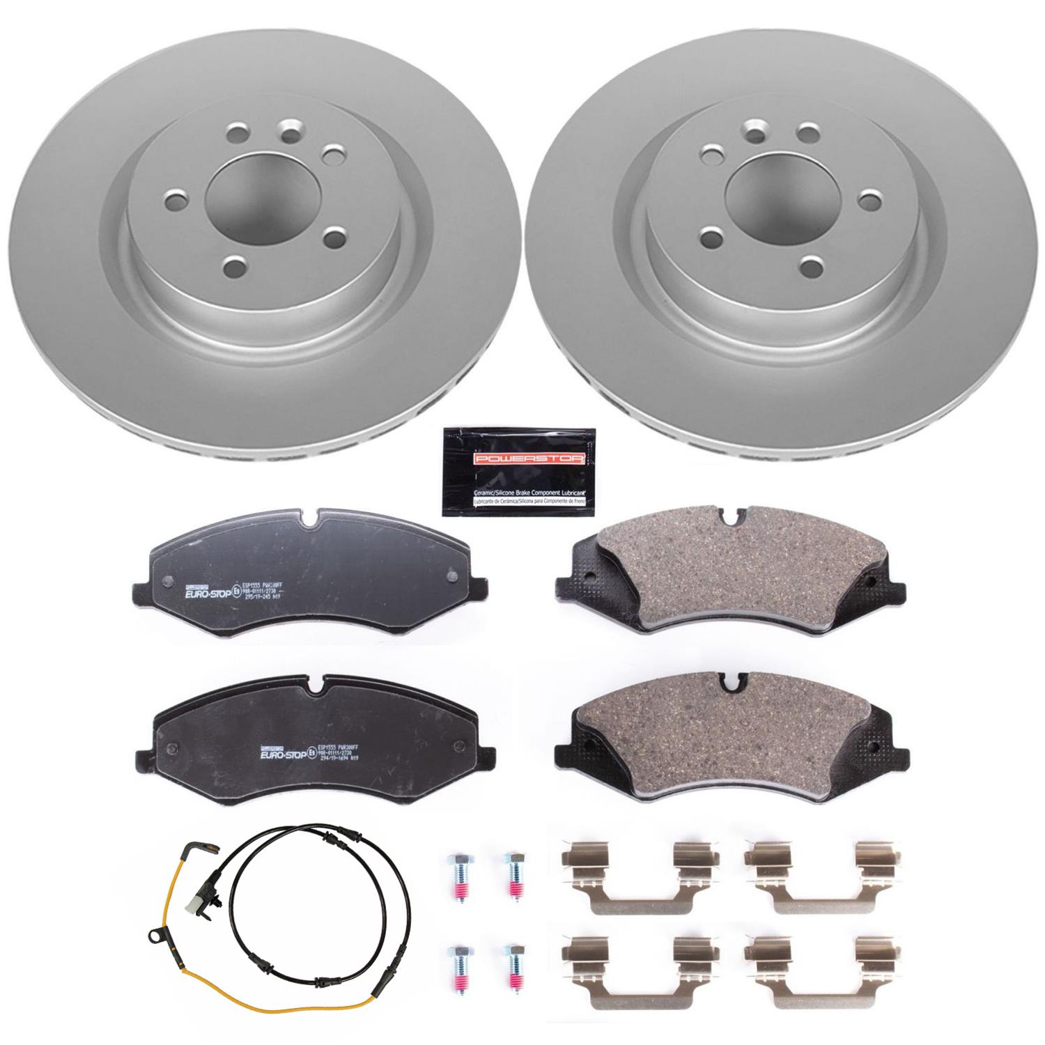 Power Stop 2017 Land Rover Discovery Front & Rear Euro-Stop Brake Kit (1x psbESK7079, 1x psbESK7174) thumbnail 6