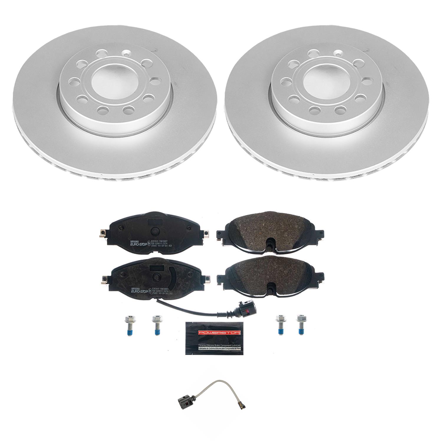 Power Stop 15-16 Volkswagen Golf Front & Rear Euro-Stop Brake Kit (1x psbESK5671, 1x psbESK7080) thumbnail 9