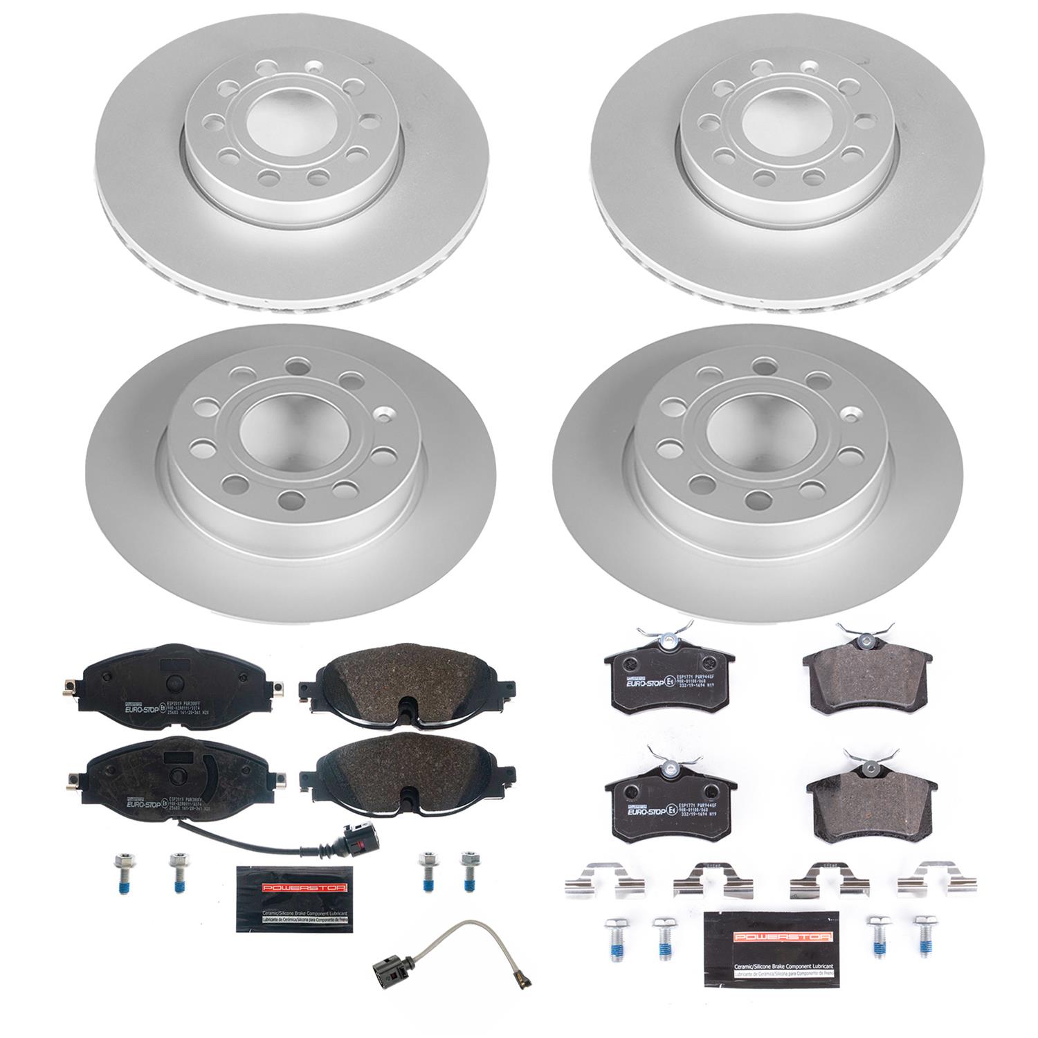 Power Stop 15-16 Volkswagen Golf Front & Rear Euro-Stop Brake Kit (1x psbESK5671, 1x psbESK7080) thumbnail 6