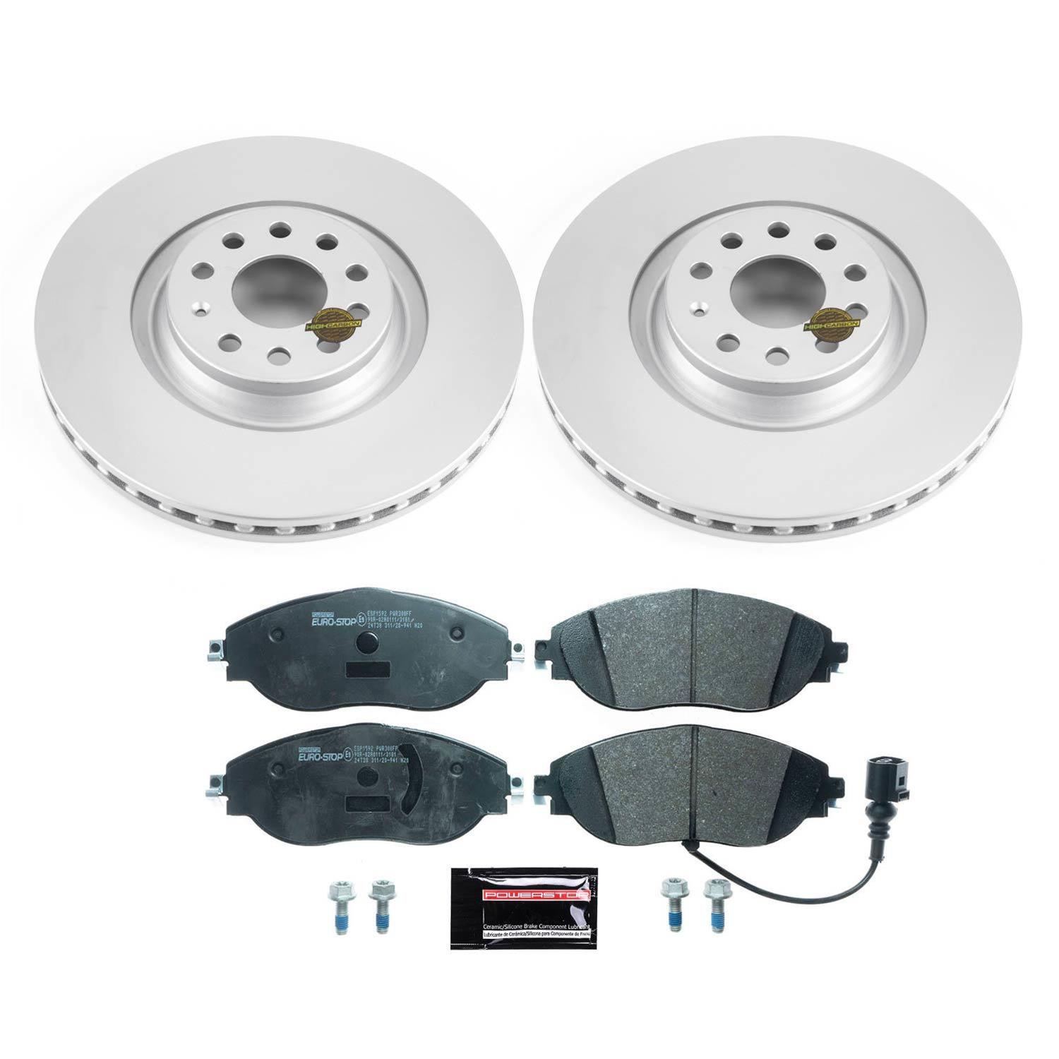 Power Stop 2019 Audi A3 Quattro Front & Rear Euro-Stop Brake Kit (1x psbESK7084, 1x psbESK7175) thumbnail 9