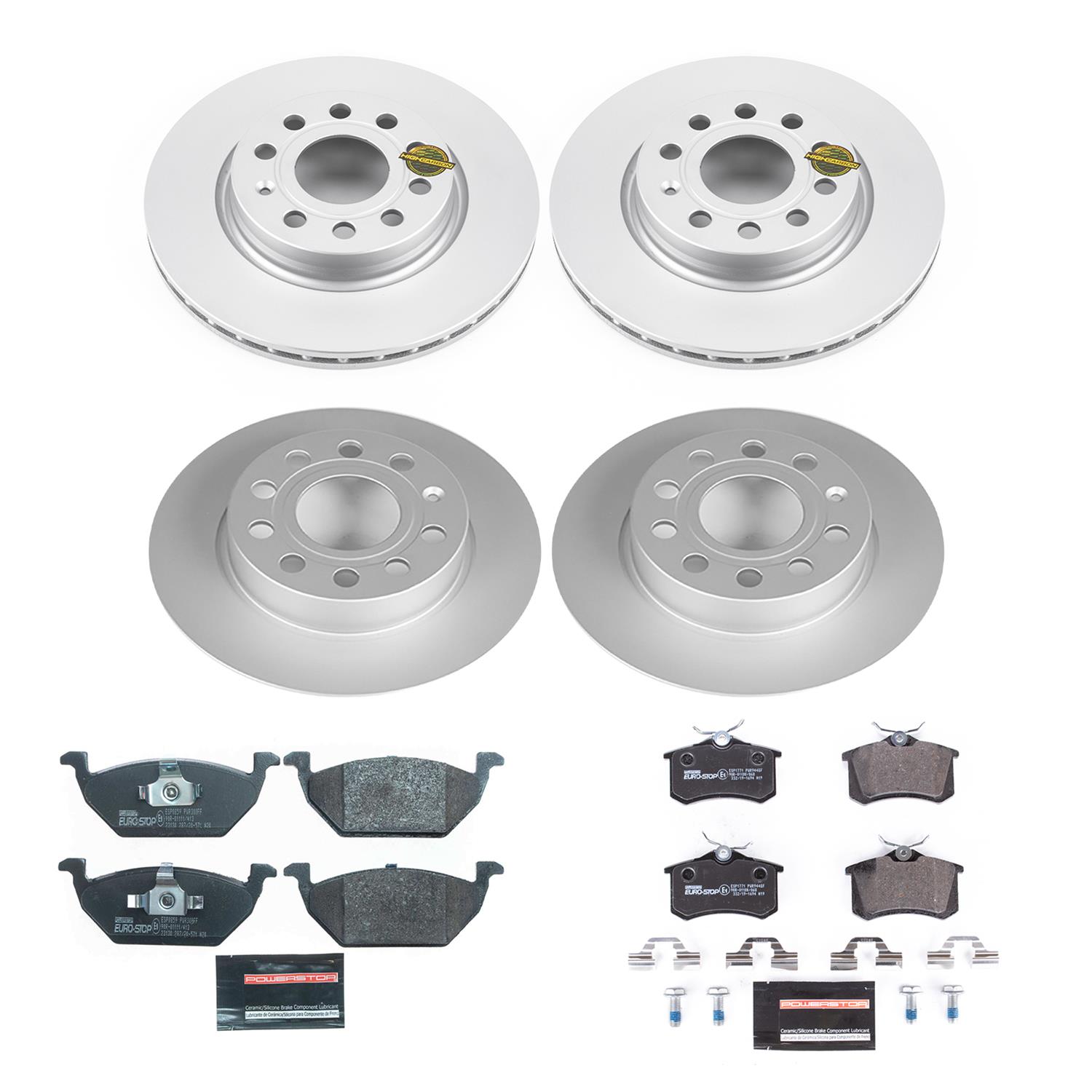 Power Stop 13-15 Volkswagen Jetta Front & Rear Euro-Stop Brake Kit (1x psbESK5671, 1x psbESK6041) thumbnail 5